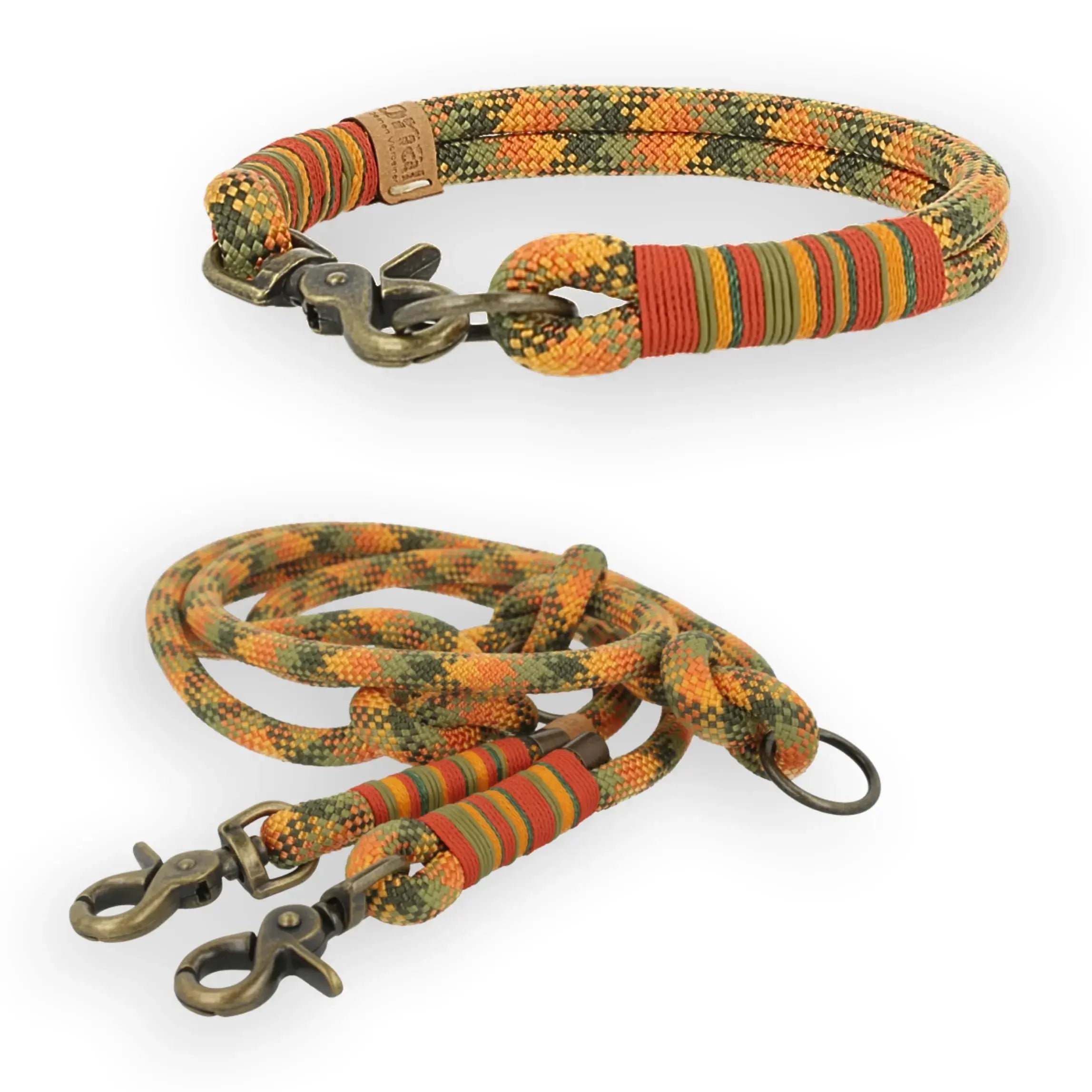 Set | Tauhalsband und Leine 'Amberwood' Exceptional - Manufaktur mit Herz