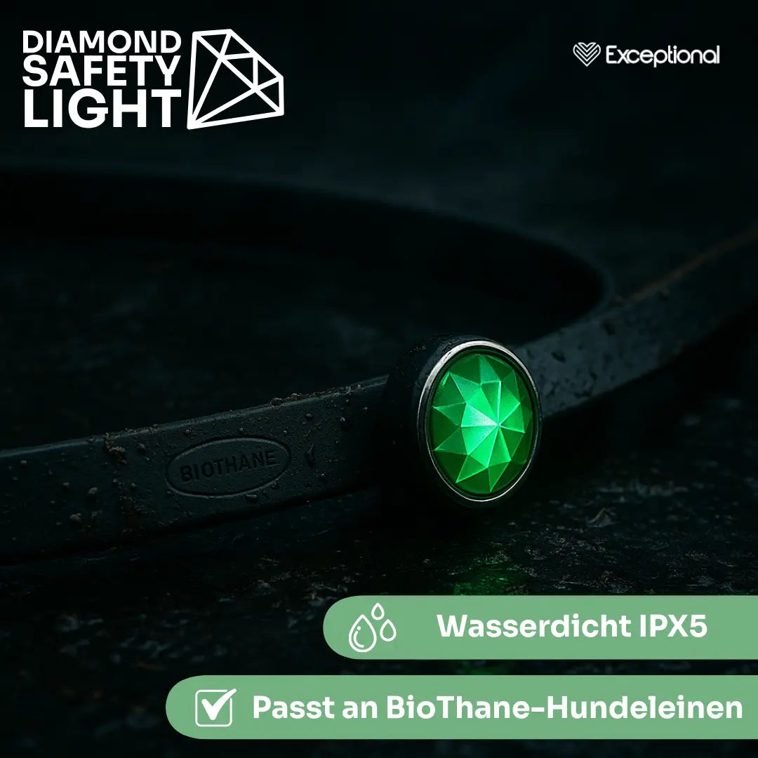 Diamond Safety Light – LED-Sicherheitslicht für Hunde Exceptional - Manufaktur mit Herz