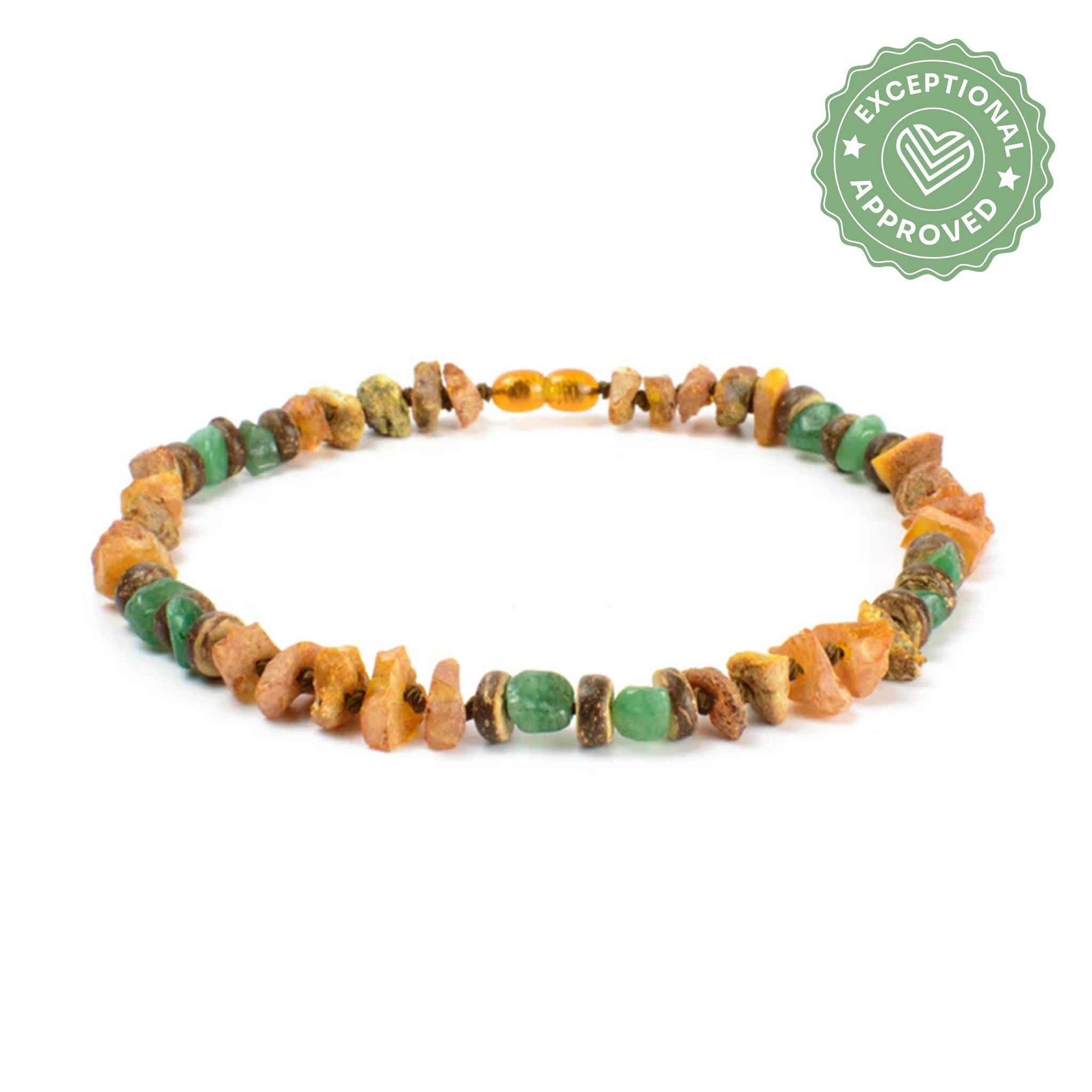 Bernsteinkette mit Aventurin – 🌿 Harmonie trifft Natürlichkeit 💚