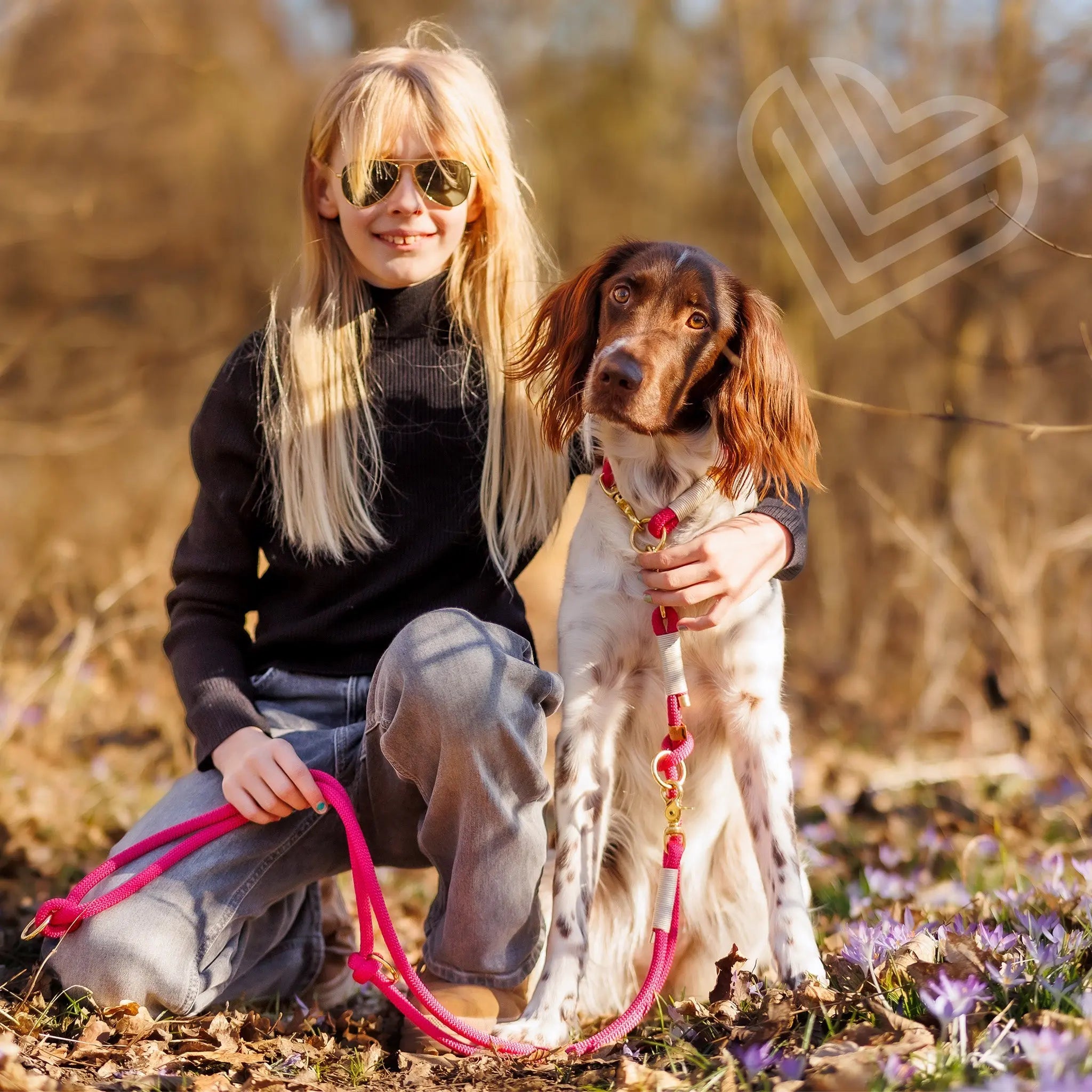 Set | Tauhalsband und Leine 'Cherry Blossom' Exceptional - Manufaktur mit Herz