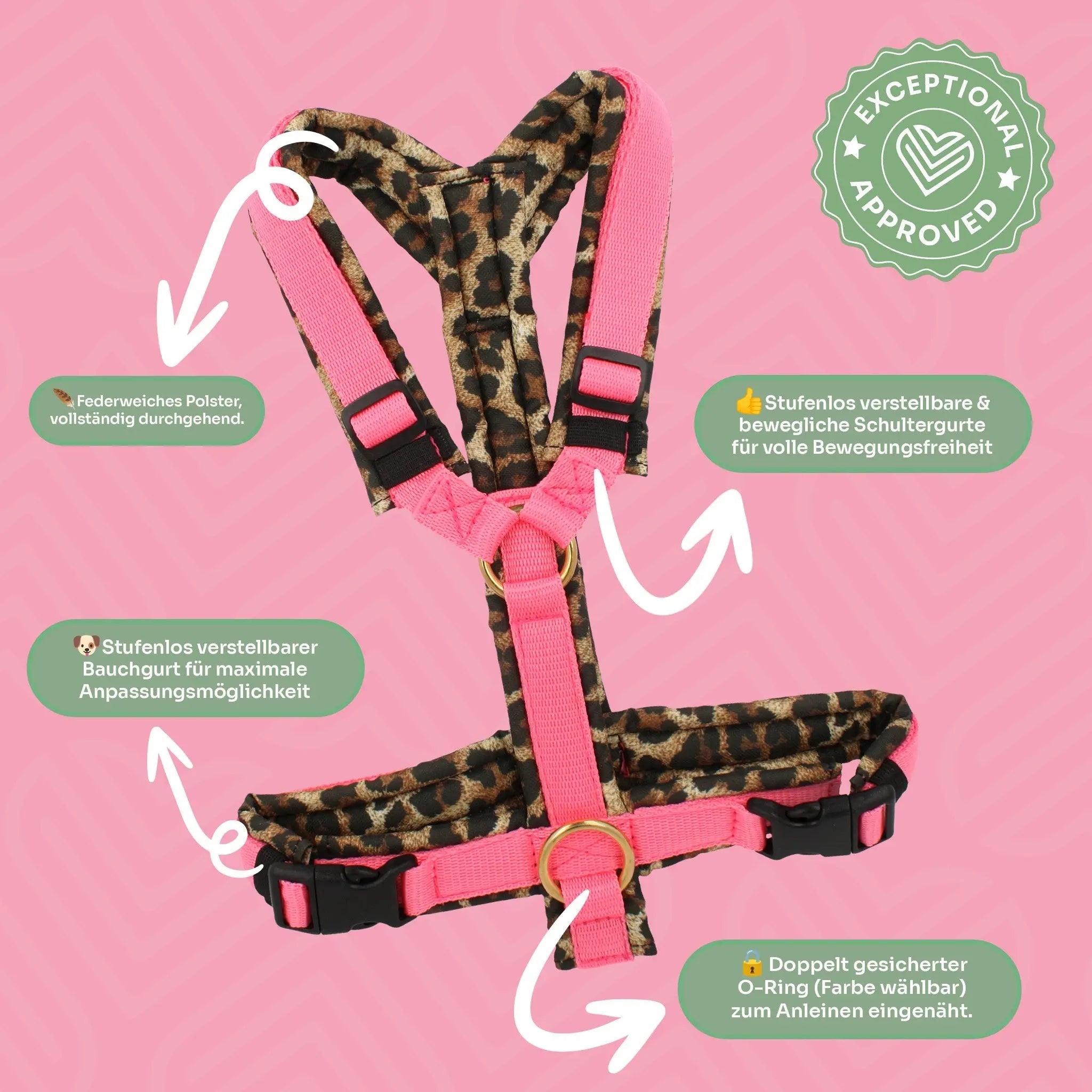 Hundegeschirr Soft "Uni" Exceptional - Manufaktur mit Herz