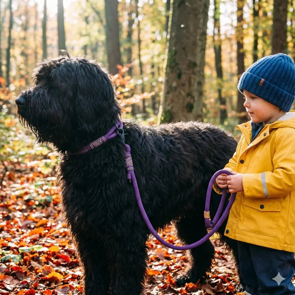 Set | Tauhalsband und Leine 'Purple Grape' Exceptional - Manufaktur mit Herz