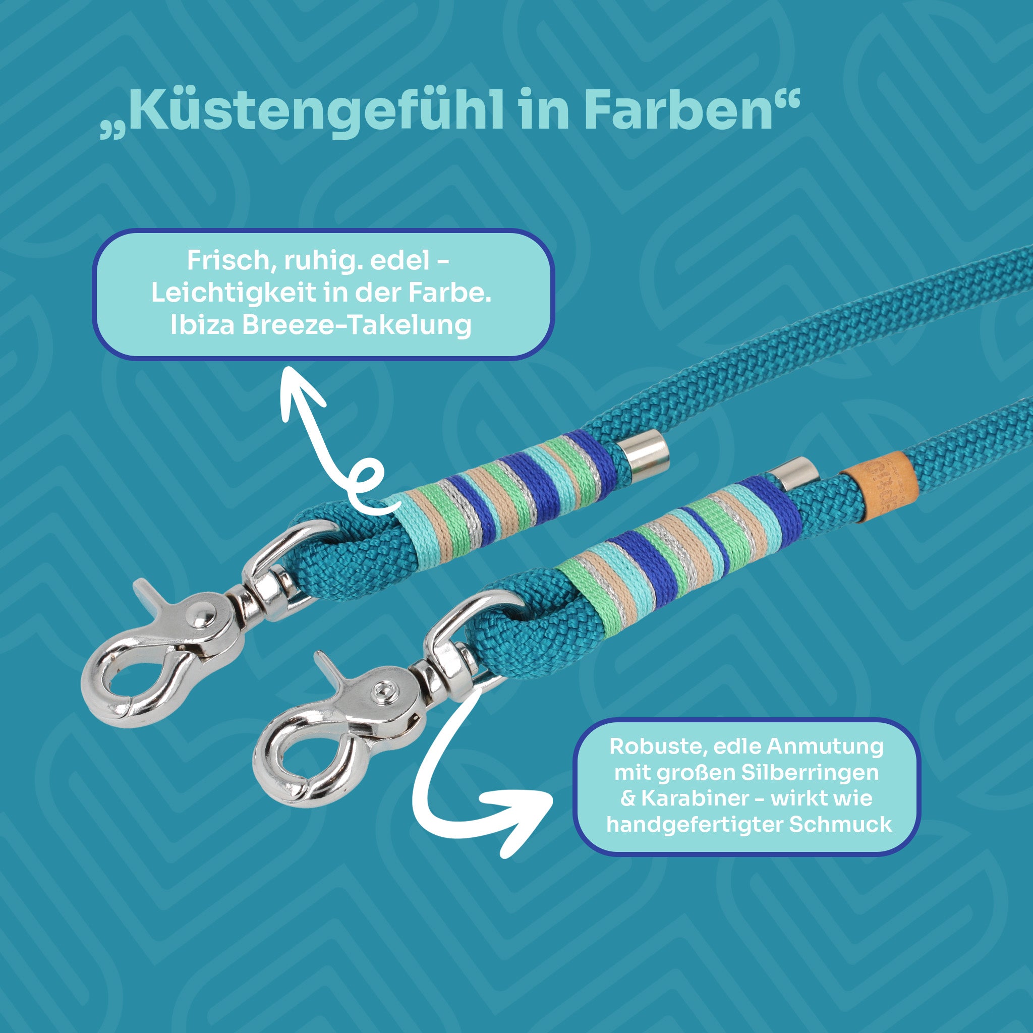 Set | Tauhalsband und Leine 'Ibiza Breeze'