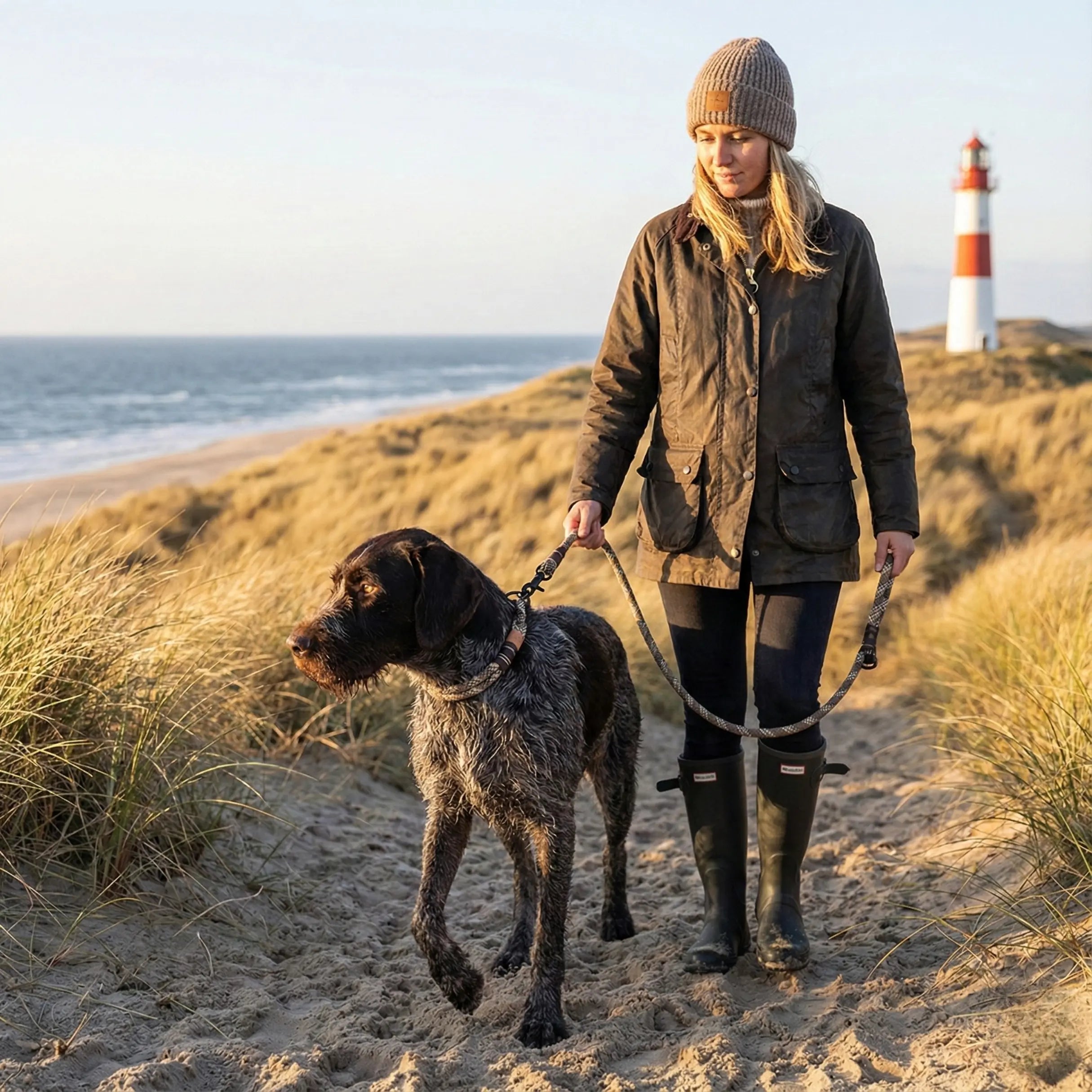 Set | Tauhalsband und Leine 'Walnut Noir' Exceptional - Manufaktur mit Herz