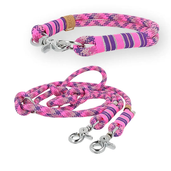 Set | Tauhalsband und Tauleine 'Bubblegum'