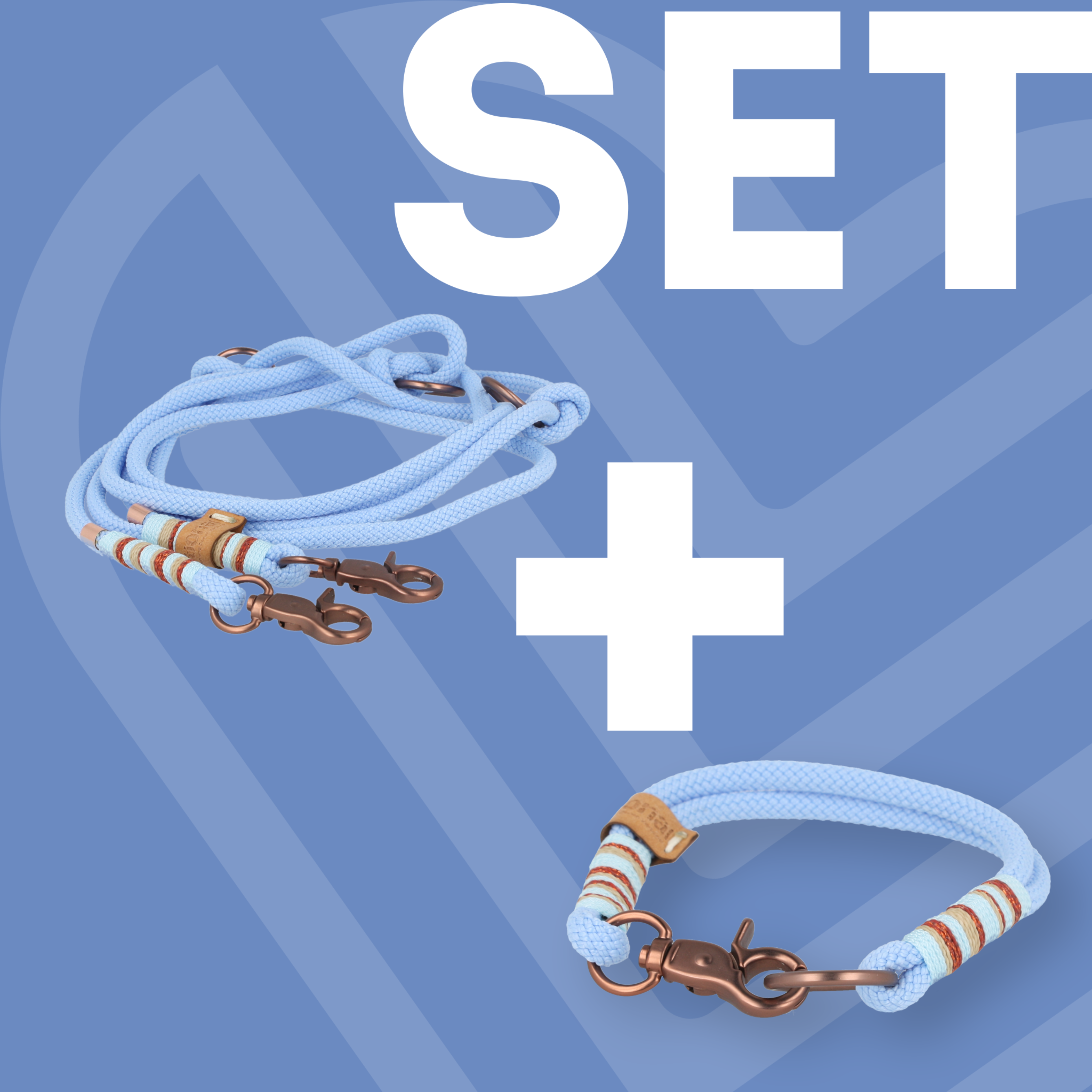 Set small | Tauhalsband und Leine 'Skylight Grace'