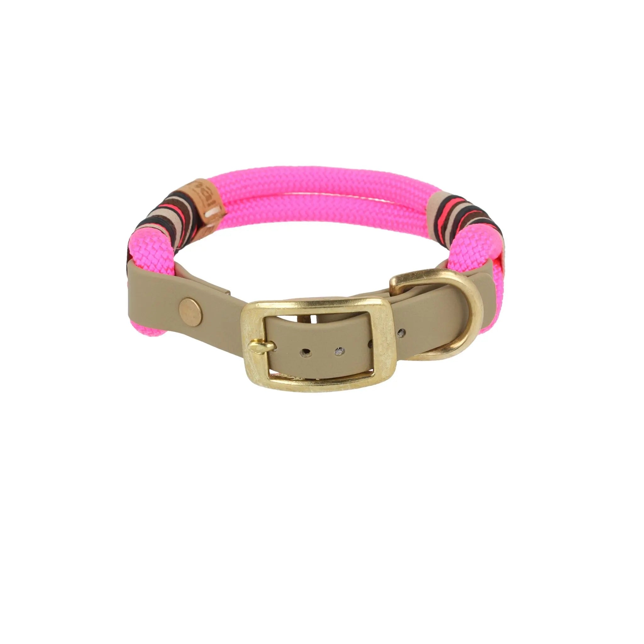 Set | Tauhalsband und Leine 'Flamingo Glow' Exceptional - Manufaktur mit Herz