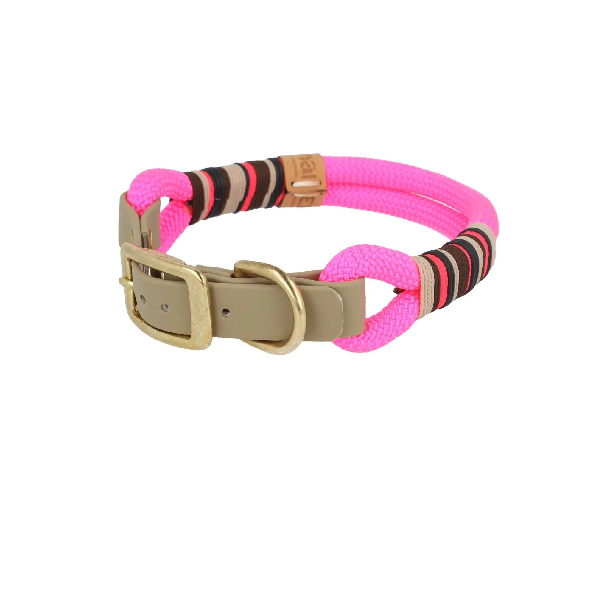 Set | Tauhalsband und Leine 'Flamingo Glow' Exceptional - Manufaktur mit Herz