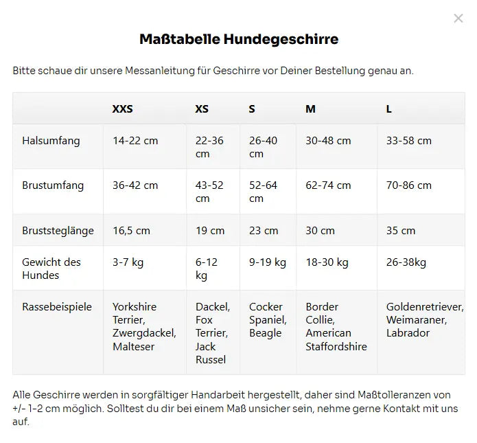 2nd Love Leo Geschirr Pink'Größe XS' Exceptional - Manufaktur mit Herz
