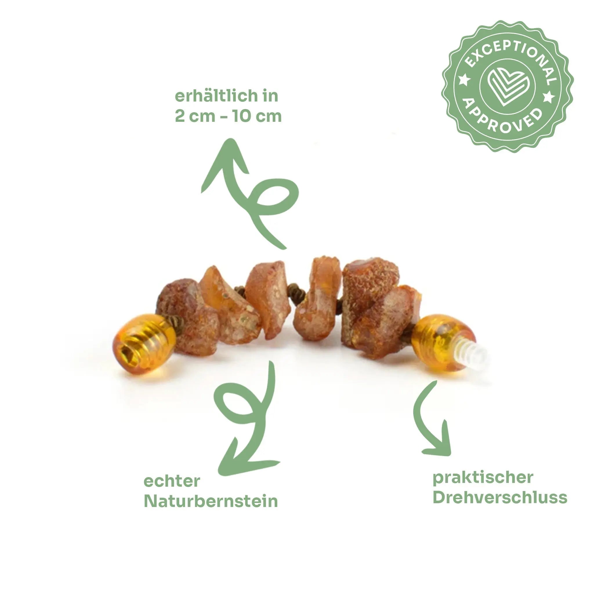 Verlängerungsstück aus Bernstein – 🌿 Für noch mehr Spielraum. Mit Stil. 🔗✨ Exceptional - Manufaktur mit Herz