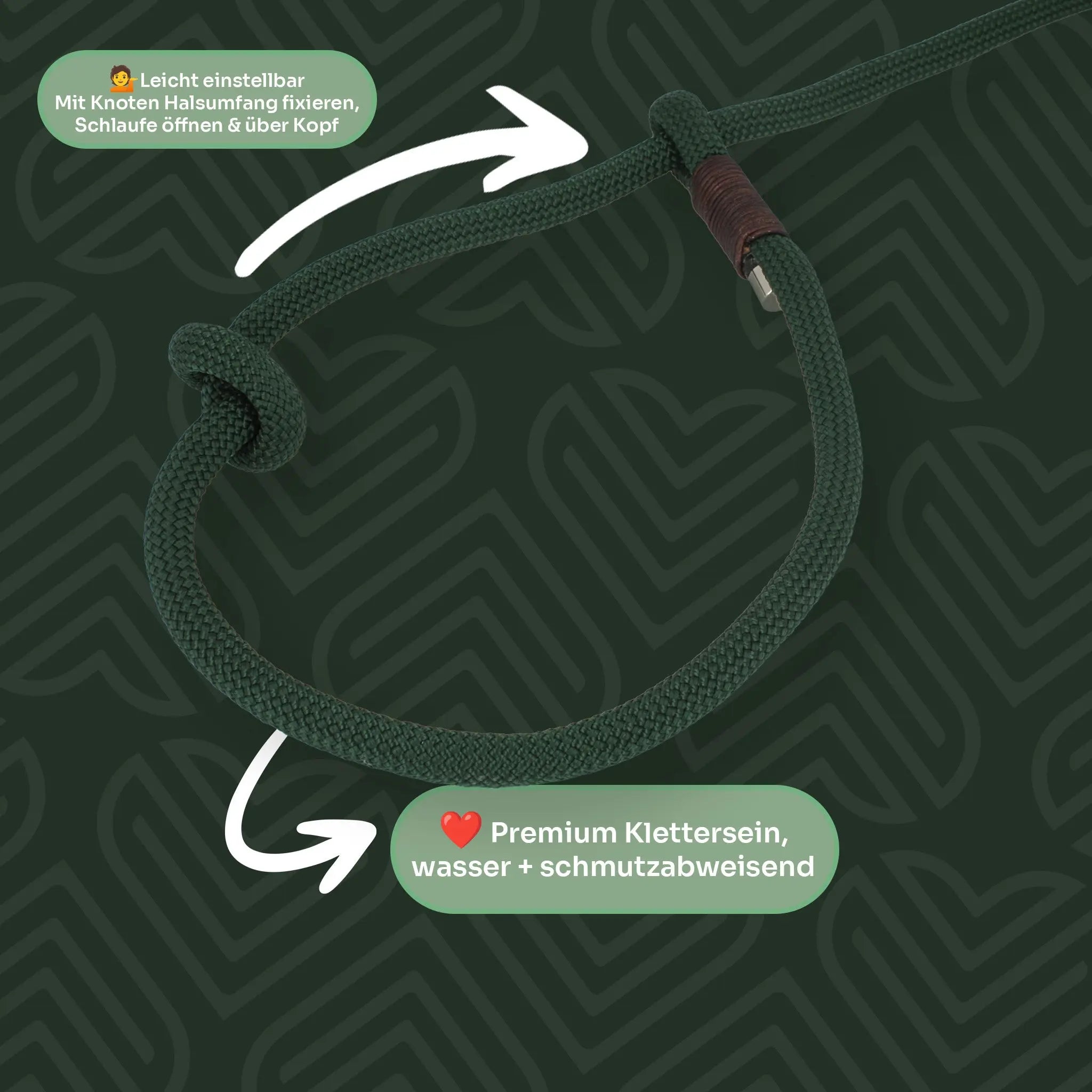 Retrieverleine │ Moxonleine aus Tau 'Waldzauber' Exceptional - Manufaktur mit Herz