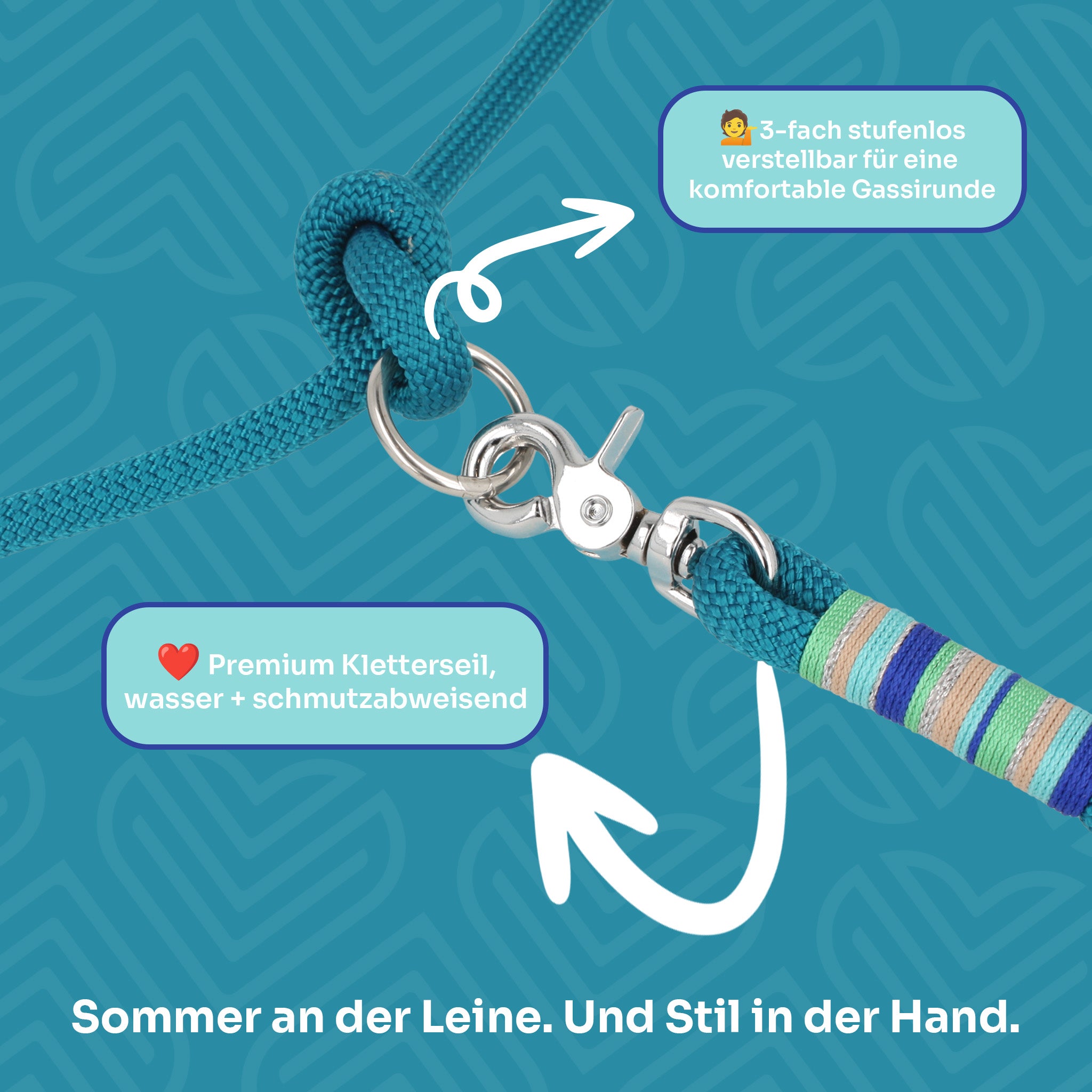 Set | Tauhalsband und Leine 'Ibiza Breeze'