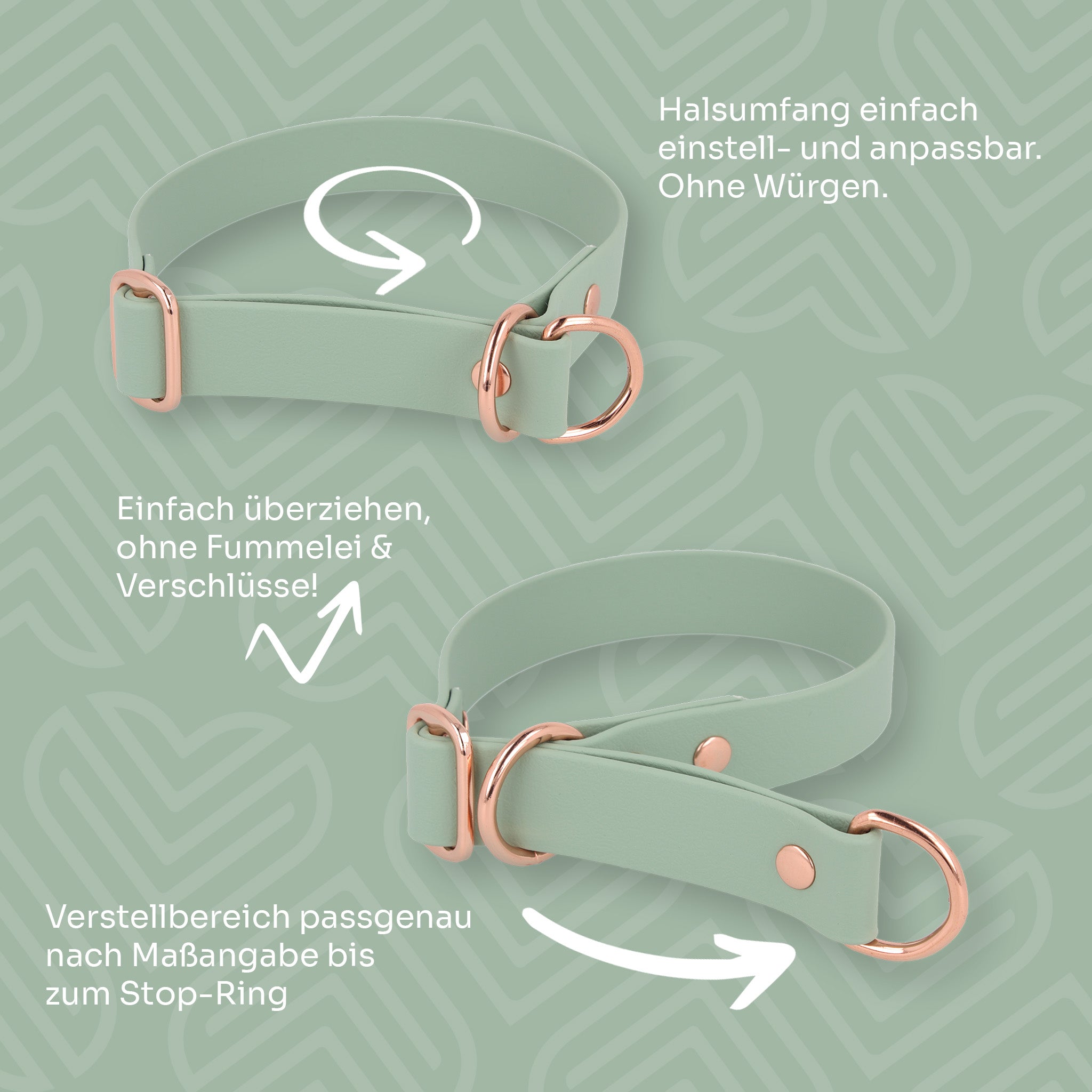Zugstopp-Halsband aus BioThane®