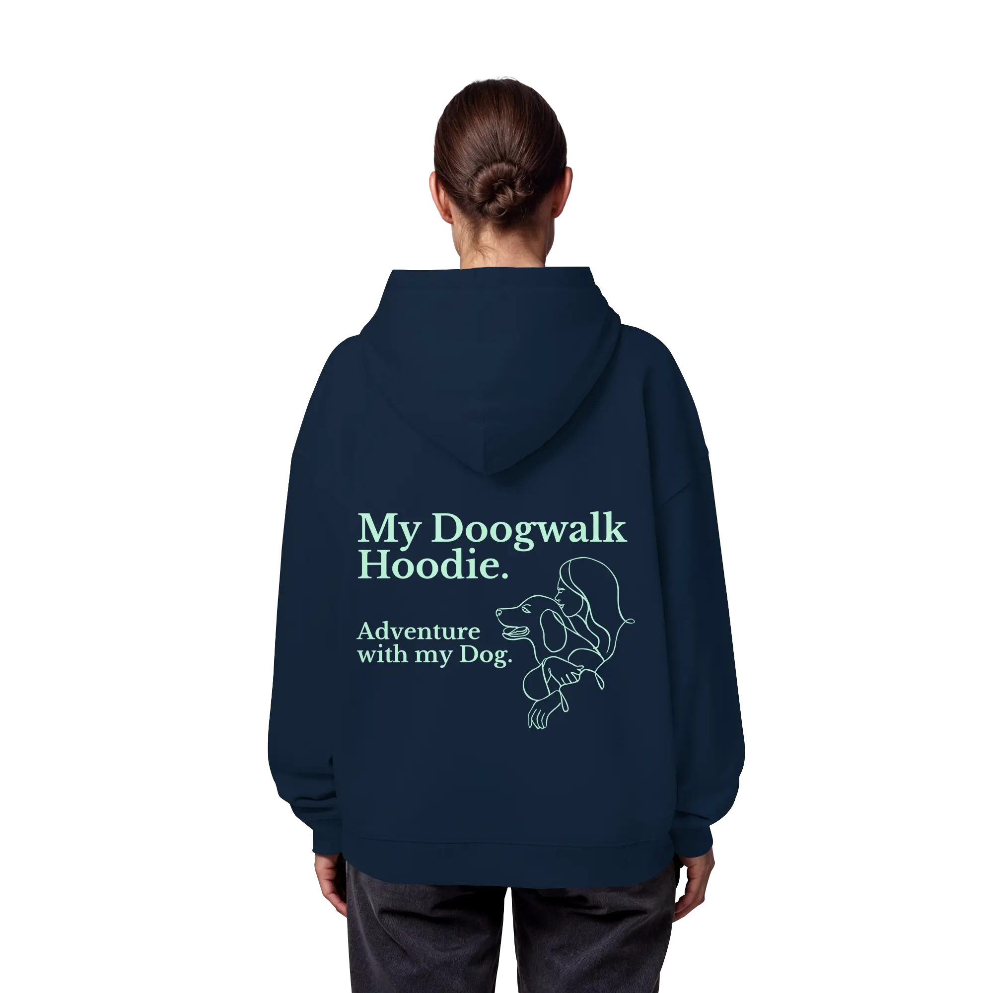 „Adventure with my Dog“ Hoodie - Organic Oversize Hoodie Exceptional - Manufaktur mit Herz