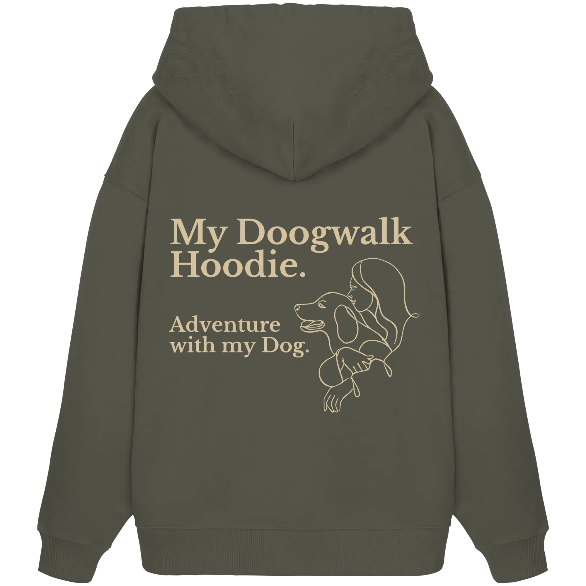 „Adventure with my Dog“ Hoodie - Organic Oversize Hoodie Exceptional - Manufaktur mit Herz