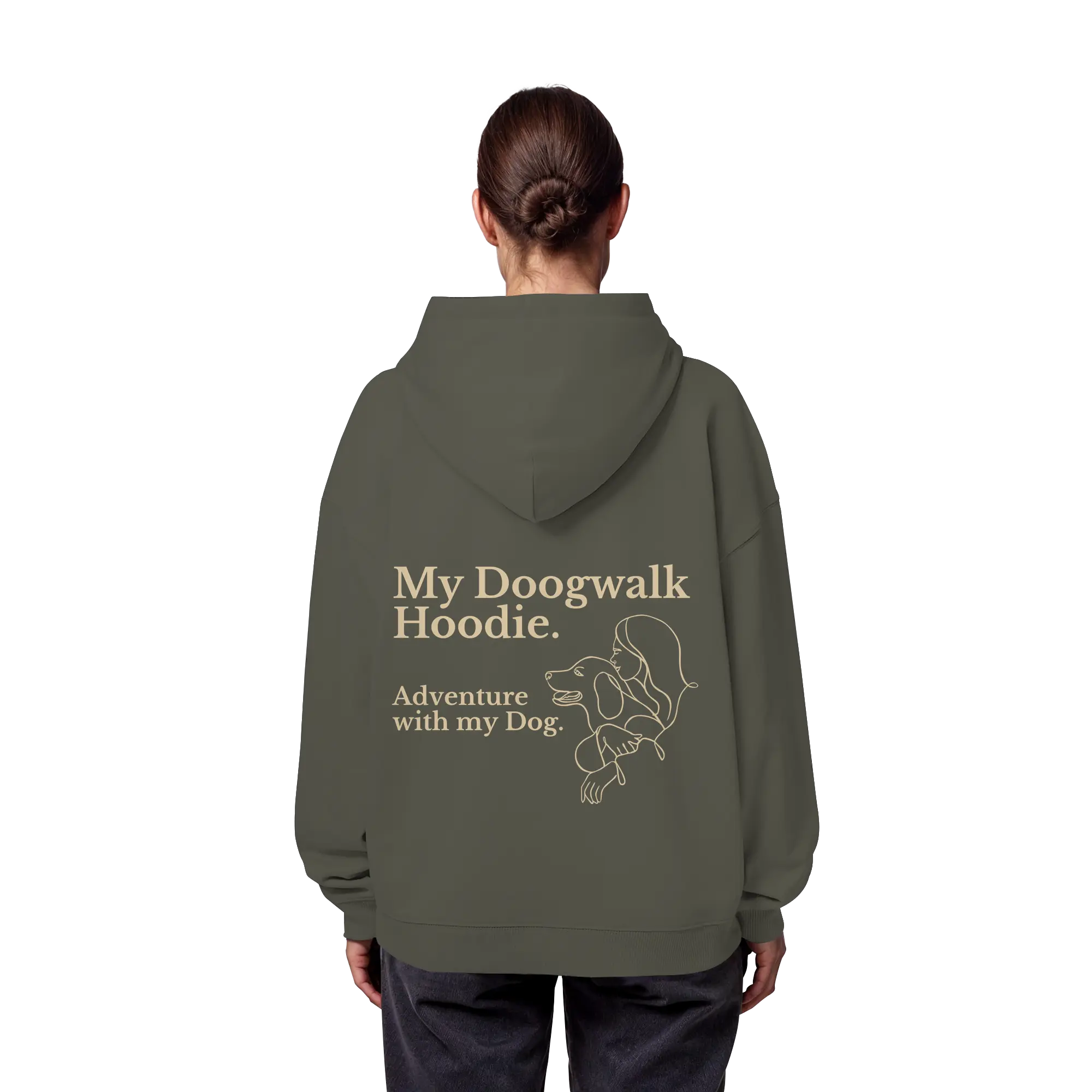 „Adventure with my Dog“ Hoodie - Organic Oversize Hoodie Exceptional - Manufaktur mit Herz