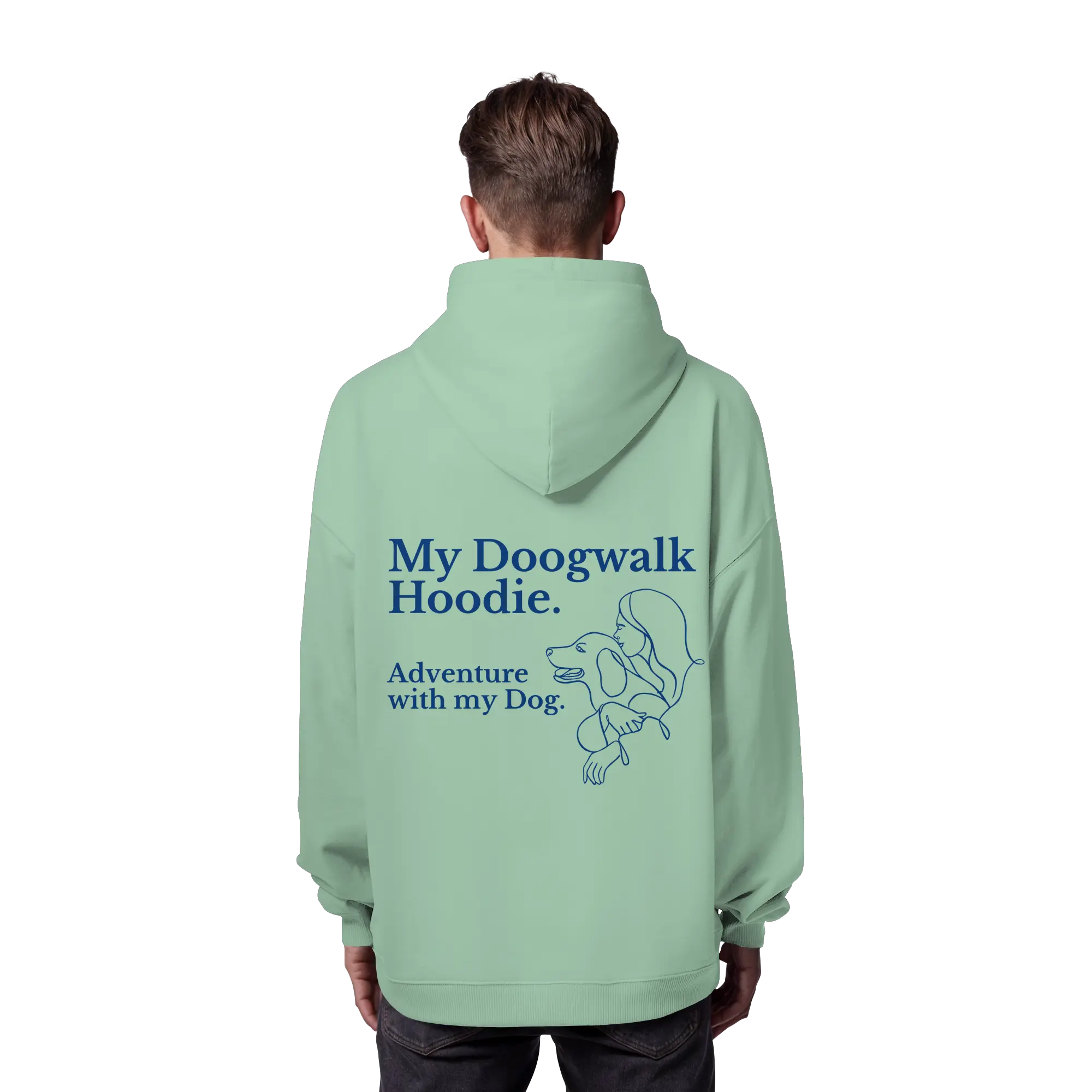 „Adventure with my Dog“ Hoodie - Organic Oversize Hoodie Exceptional - Manufaktur mit Herz