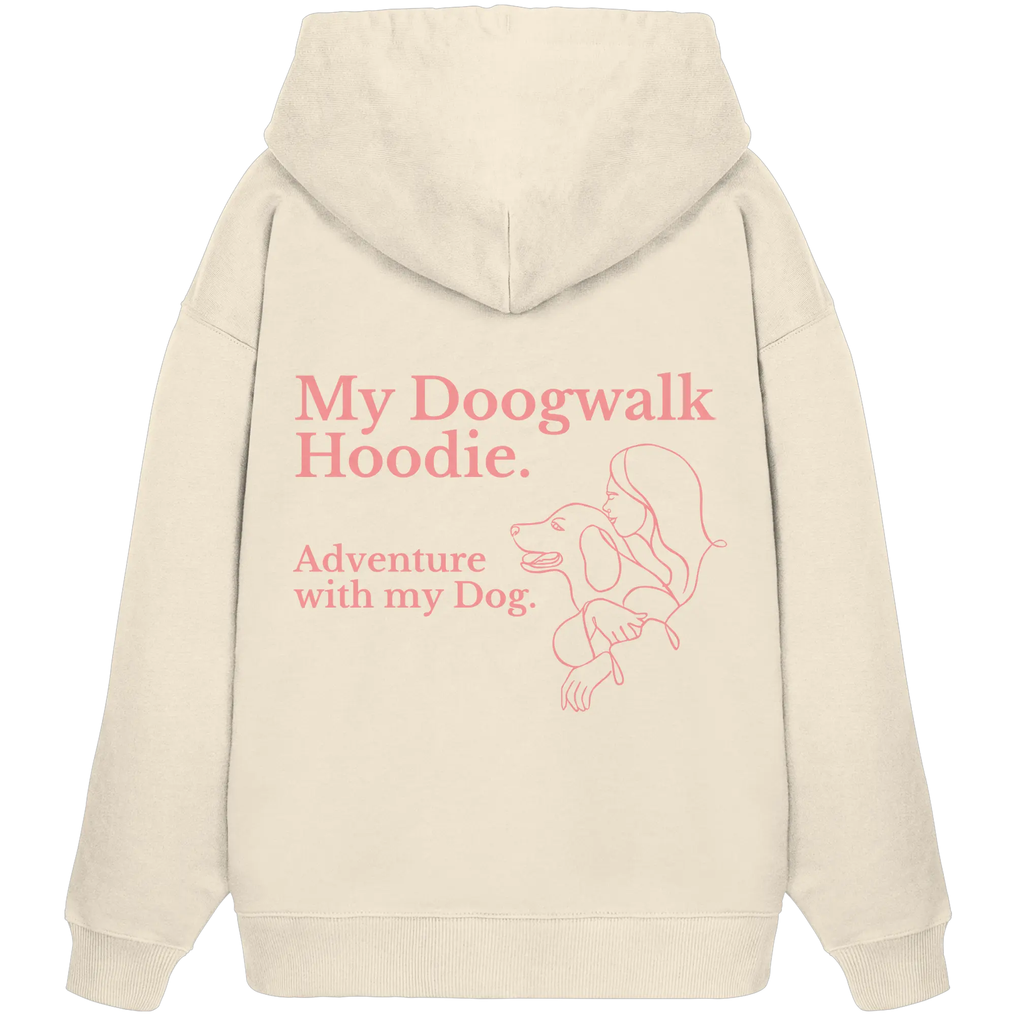 „Adventure with my Dog“ Hoodie - Organic Oversize Hoodie Exceptional - Manufaktur mit Herz