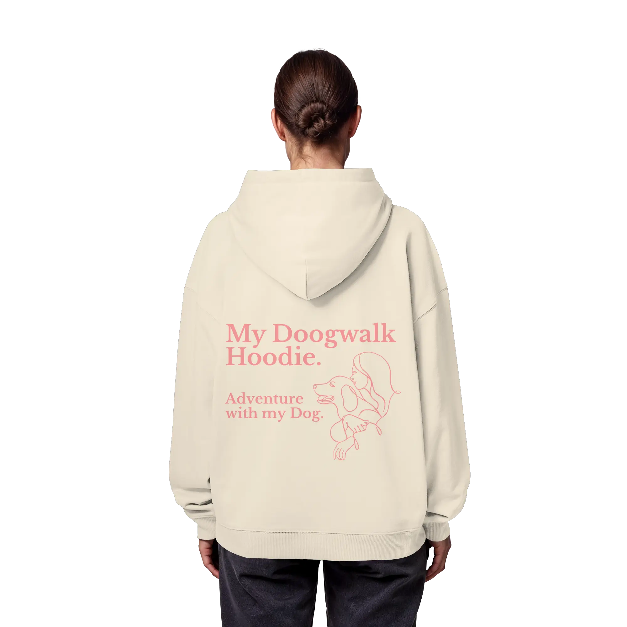 „Adventure with my Dog“ Hoodie - Organic Oversize Hoodie Exceptional - Manufaktur mit Herz