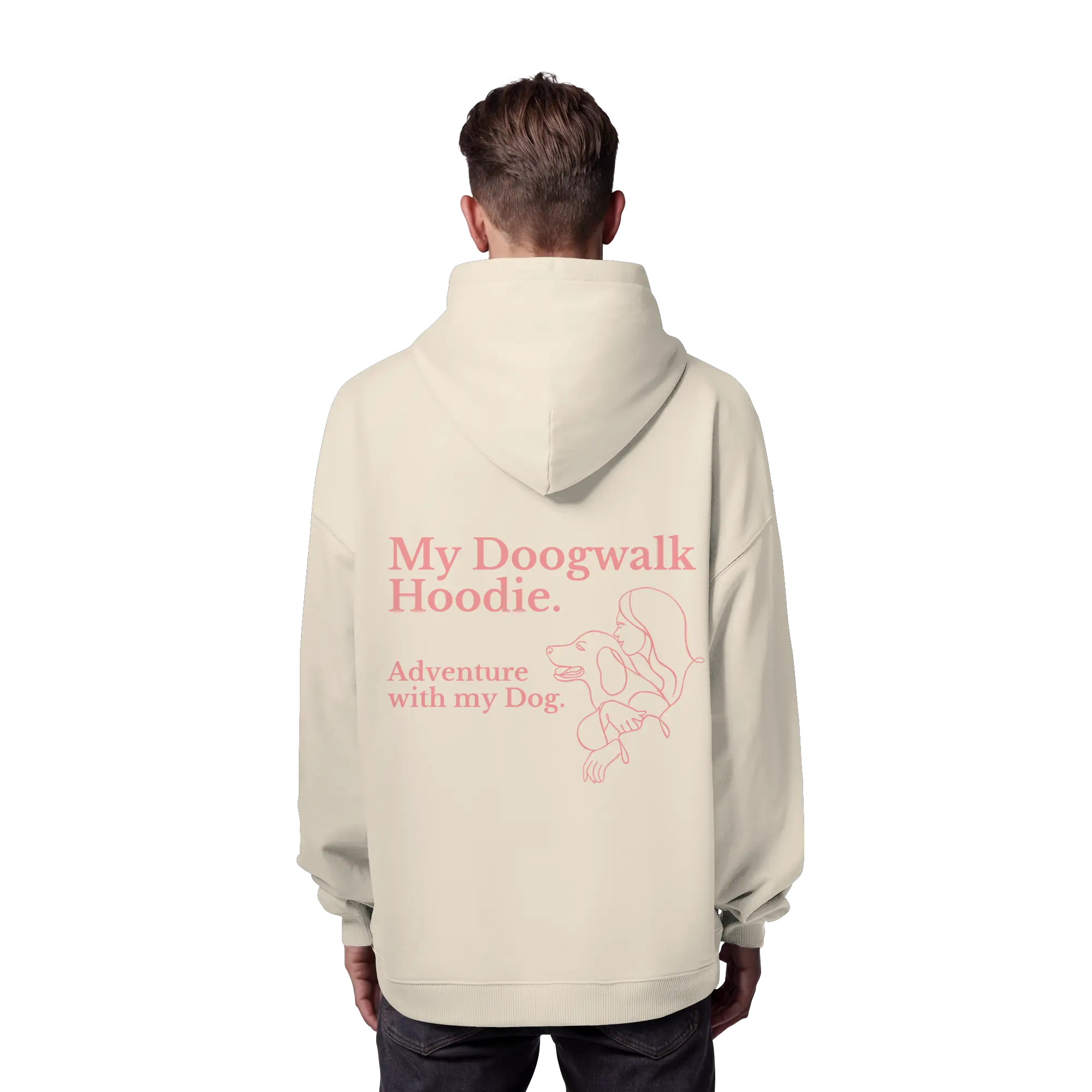 „Adventure with my Dog“ Hoodie - Organic Oversize Hoodie Exceptional - Manufaktur mit Herz