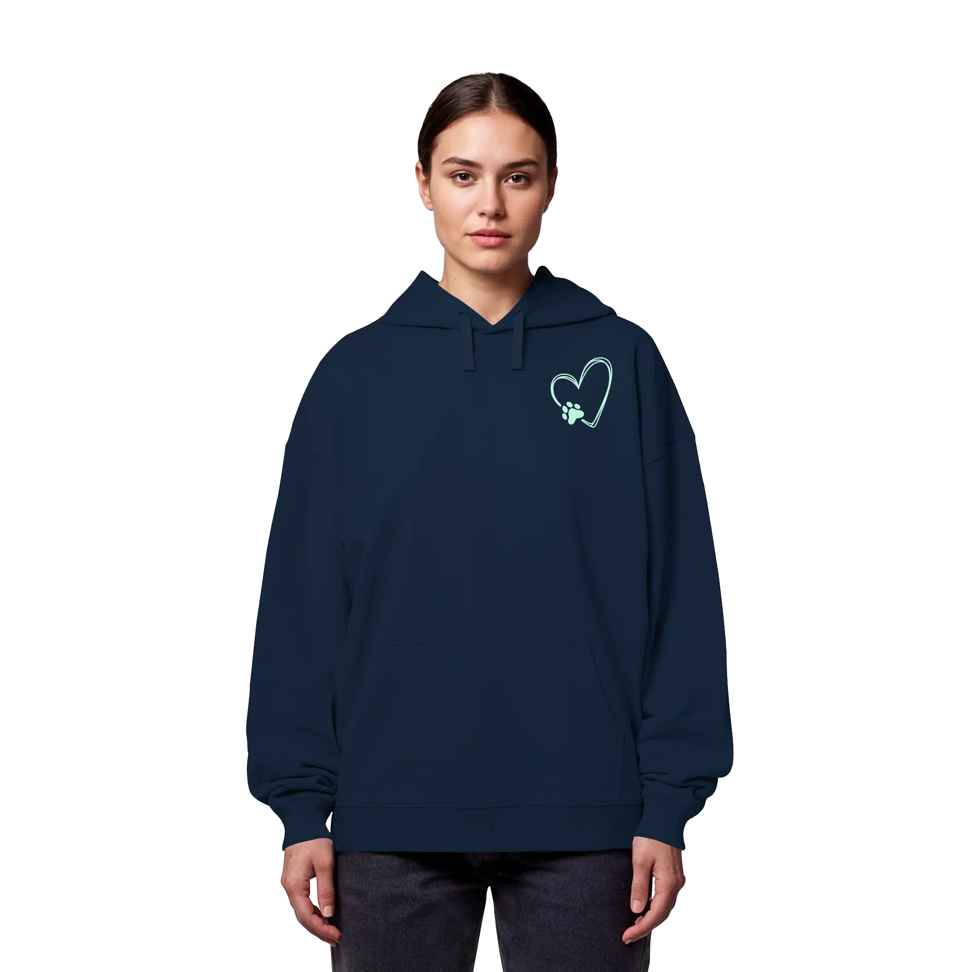 „Adventure with my Dog“ Hoodie - Organic Oversize Hoodie Exceptional - Manufaktur mit Herz