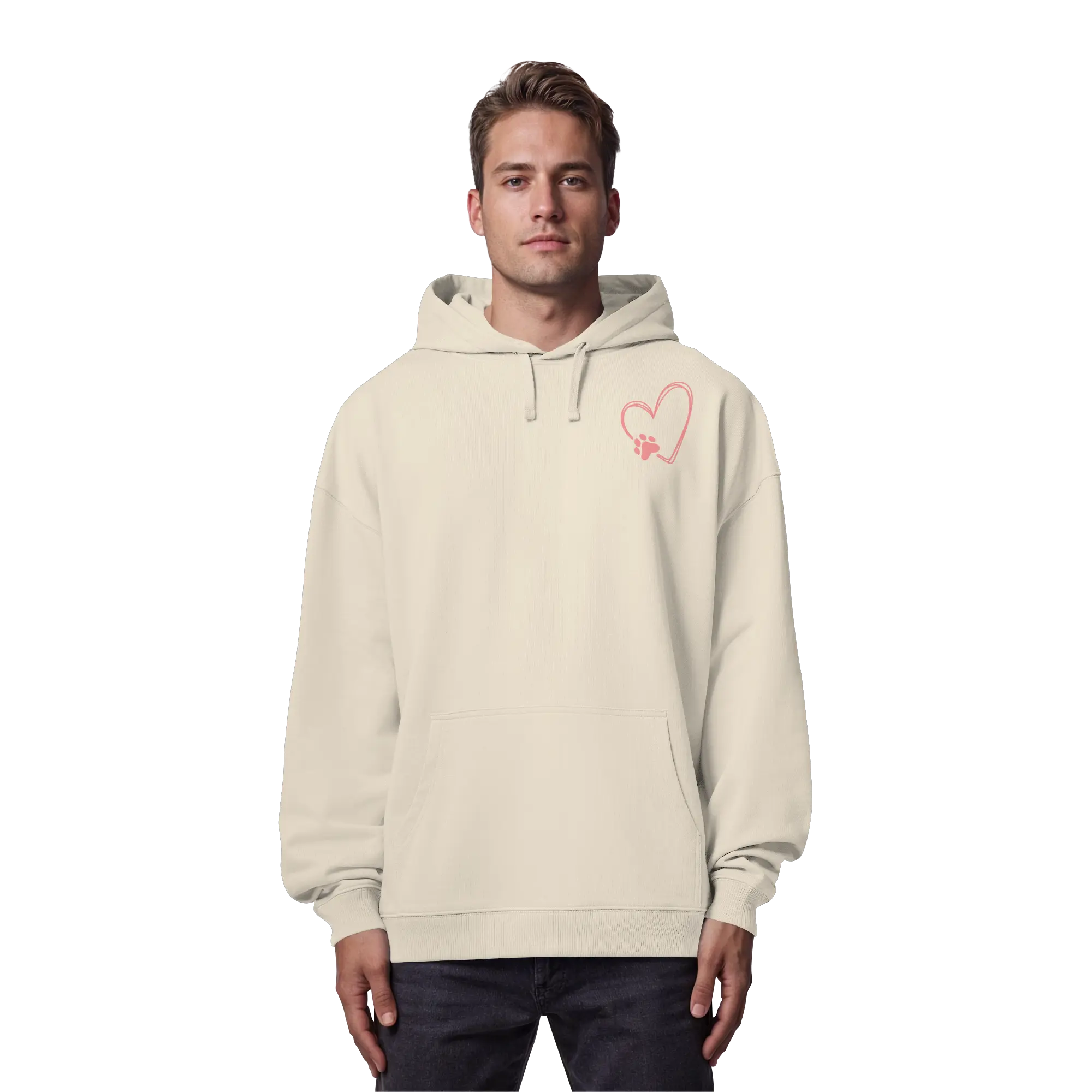 „Adventure with my Dog“ Hoodie - Organic Oversize Hoodie Exceptional - Manufaktur mit Herz