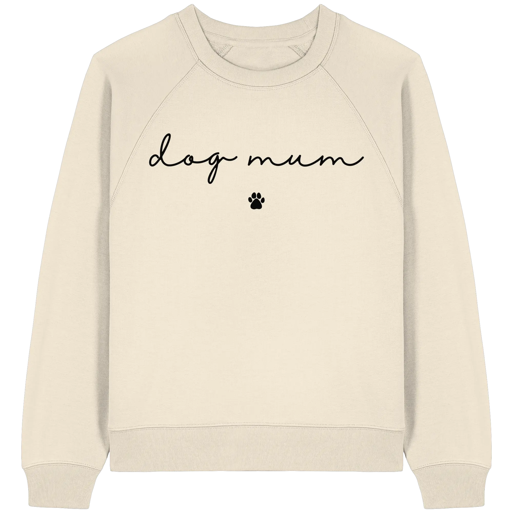 Dog Mum Essential - Womens Organic Raglan Sweatshirt Exceptional - Manufaktur mit Herz
