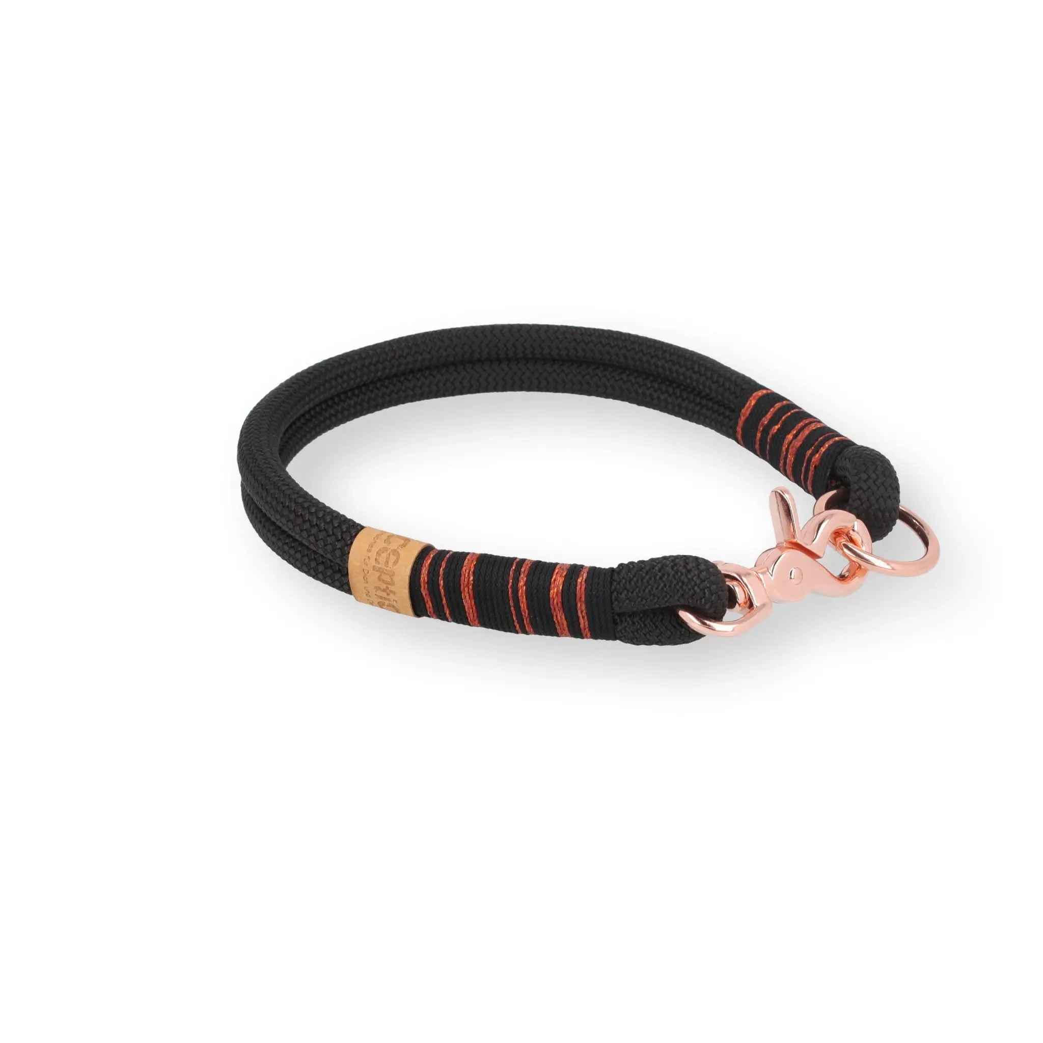 Set | Tauhalsband und Leine 'Noir & Rosé' Exceptional - Manufaktur mit Herz