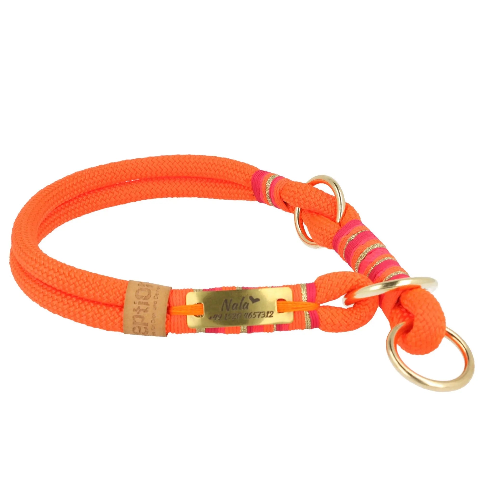 Set | Tauhalsband und Leine 'Fuego Ibiza' Exceptional - Manufaktur mit Herz