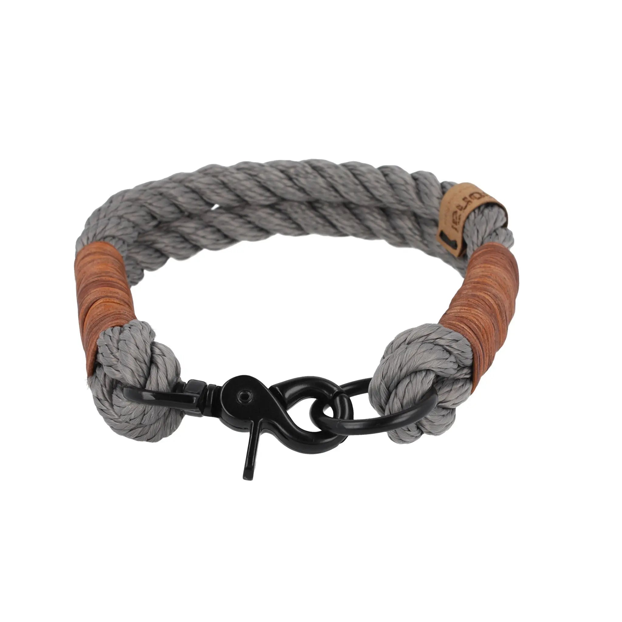 Tauhalsband 39 cm 'Mr. Grey black Curl 12mm' Exceptional - Manufaktur mit Herz