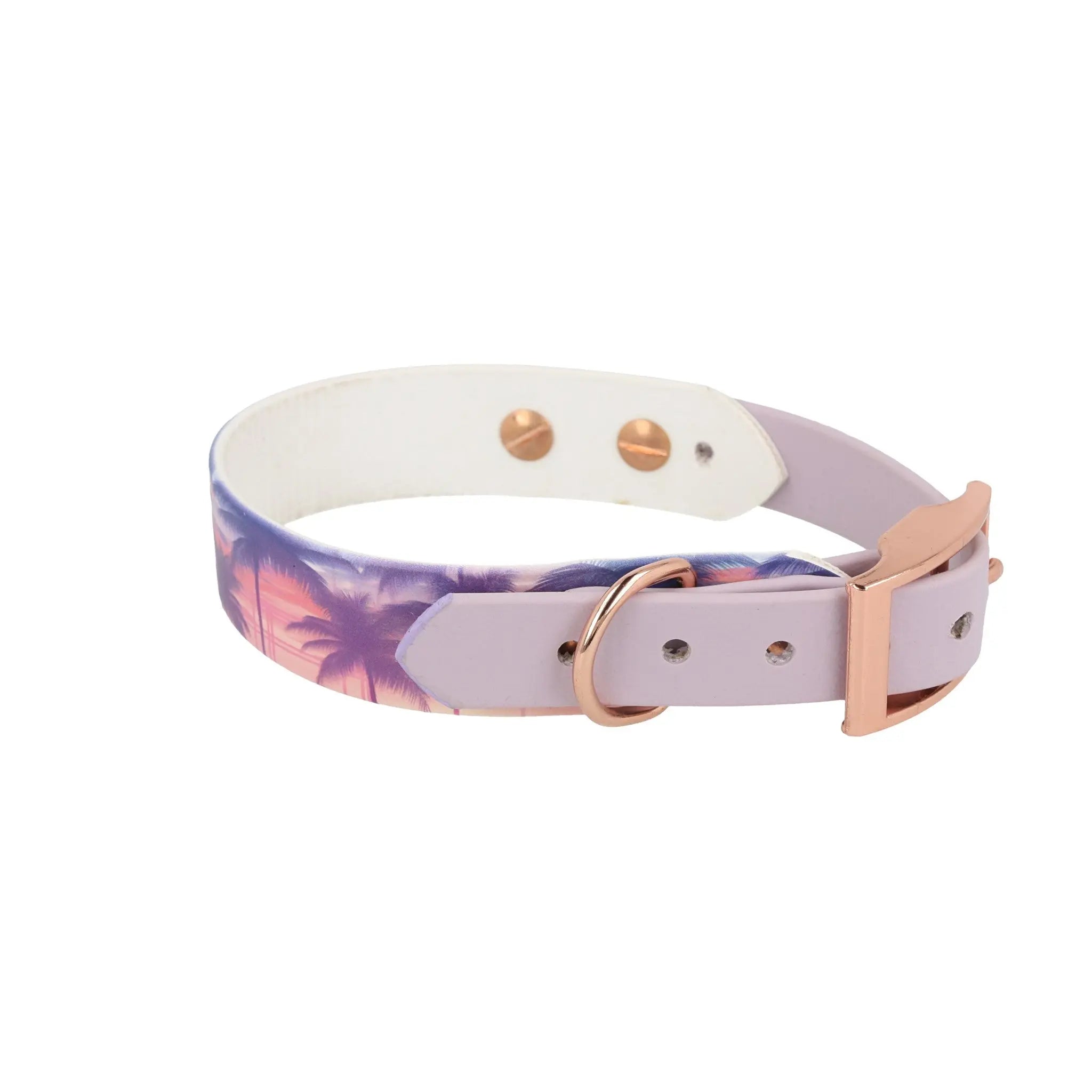 BioThane Halsband 28-36,5cm 'Pastel Palms' Exceptional - Manufaktur mit Herz