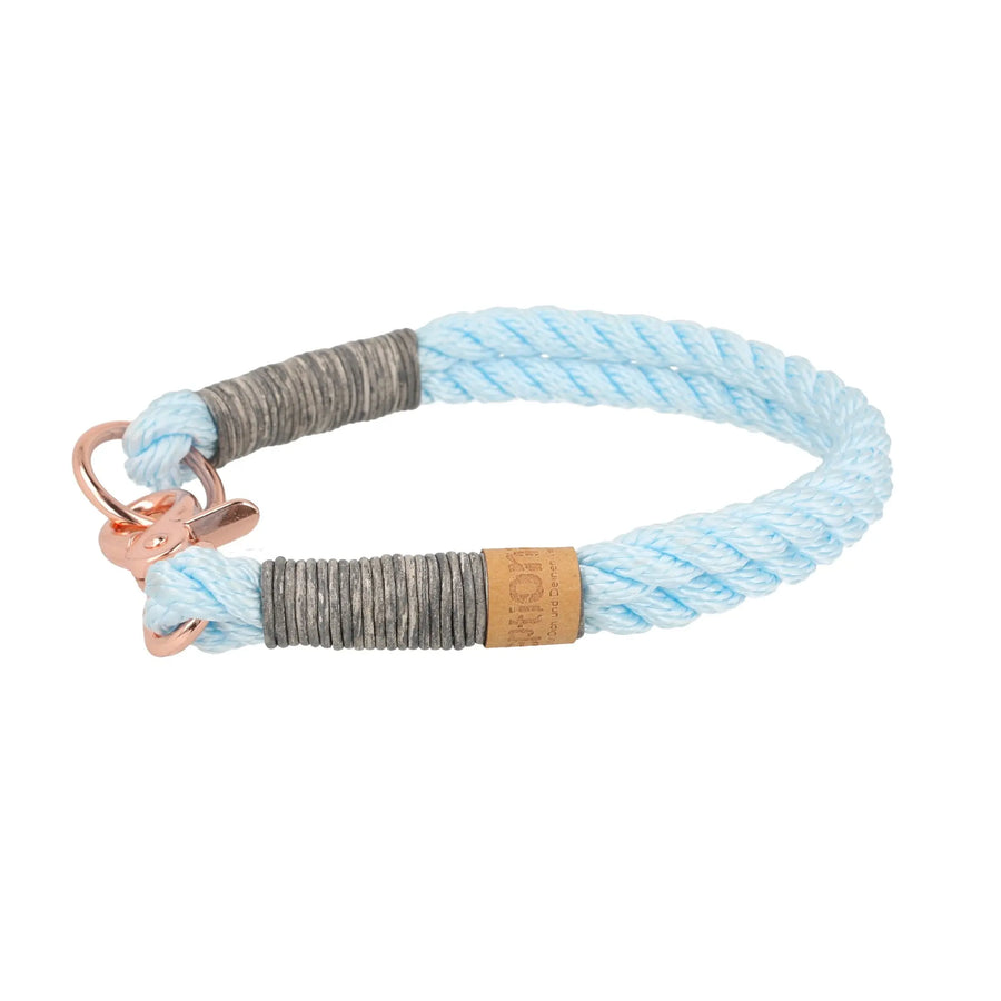 Tauhalsband 35,5|38|41,5|44|48 cm 'Babyblau curl' Exceptional - Manufaktur mit Herz