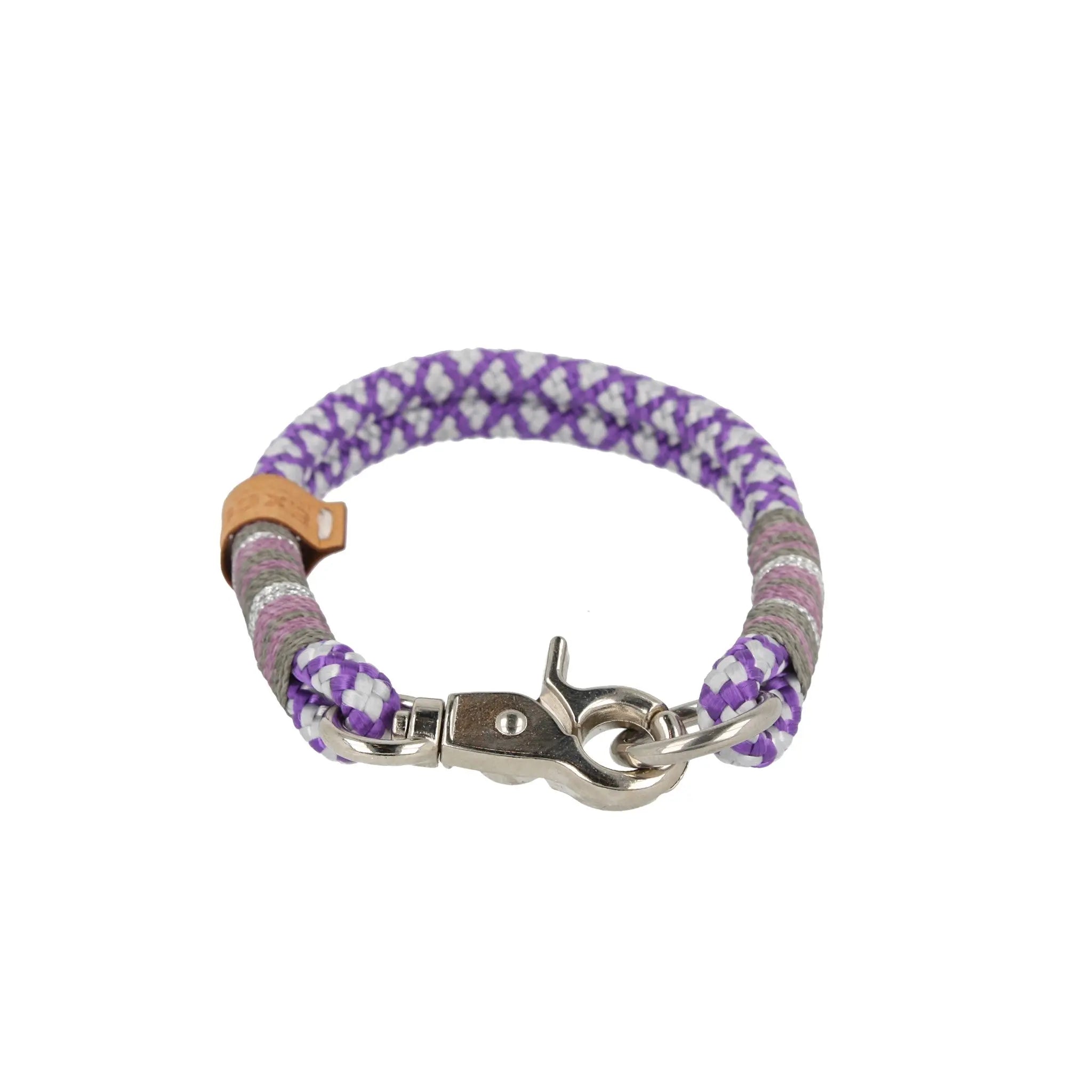 Tauhalsband 24 cm 'small Lila Silber' Exceptional - Manufaktur mit Herz