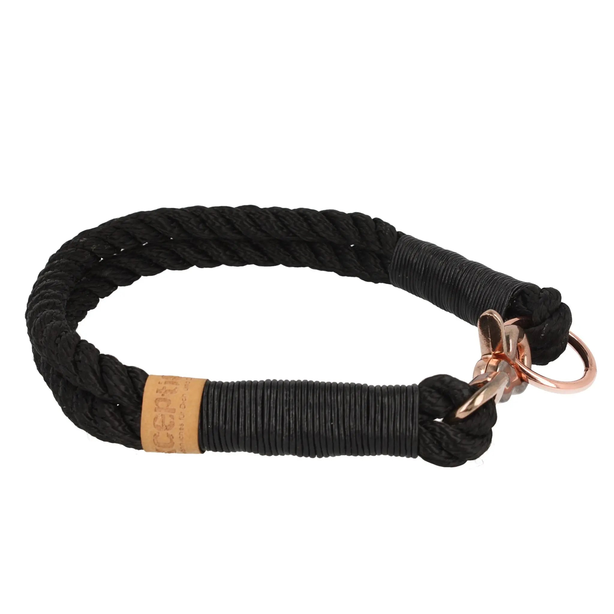 Tauhalsband 46 cm 'Black Curl Rosé' Exceptional - Manufaktur mit Herz