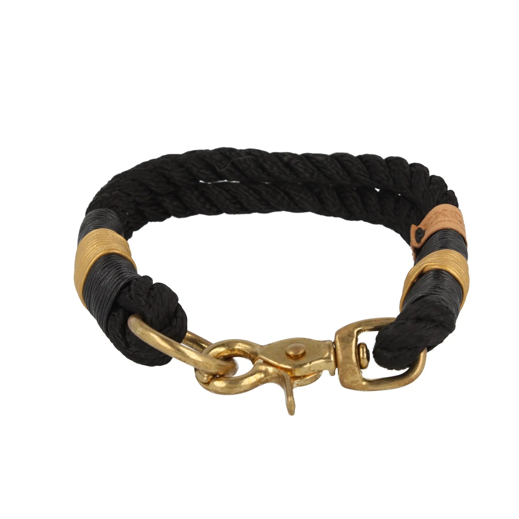 Tauhalsband 36,5 cm 'Black Curl Messing' Exceptional - Manufaktur mit Herz