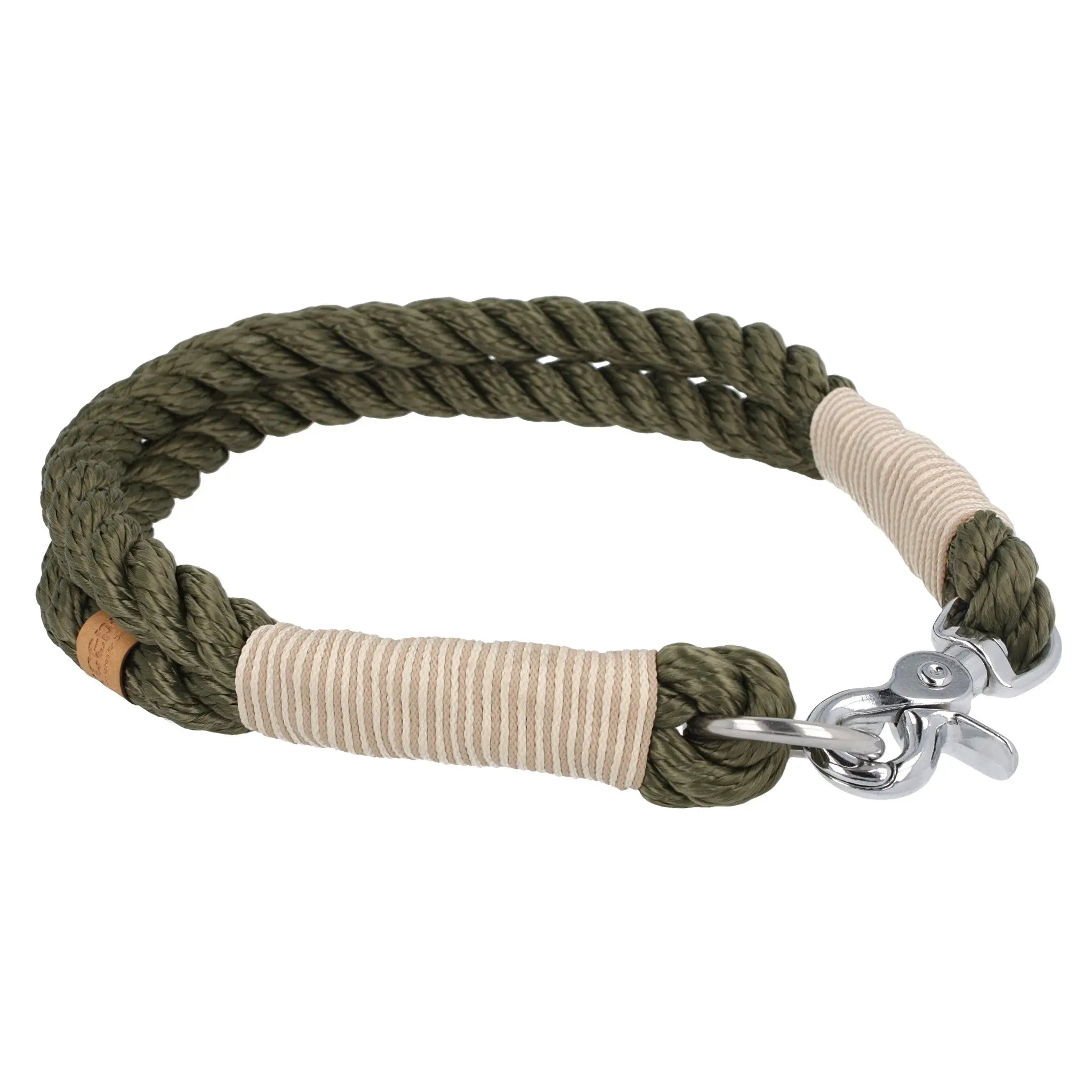 Tauhalsband 50 cm 'Olive Curl' Exceptional - Manufaktur mit Herz