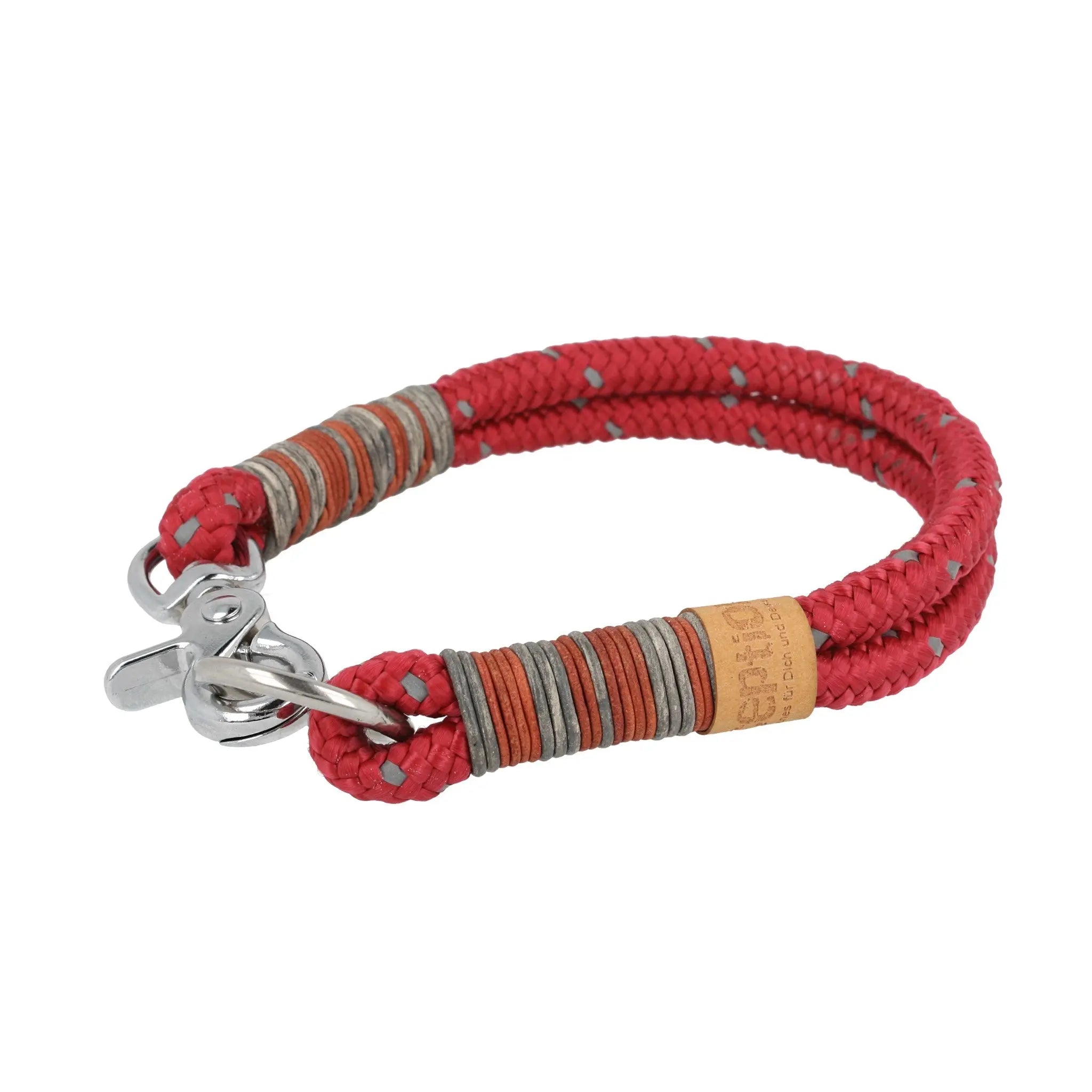 Tauhalsband 34,5|41,5 cm 'Weinrot Reflection' Exceptional - Manufaktur mit Herz