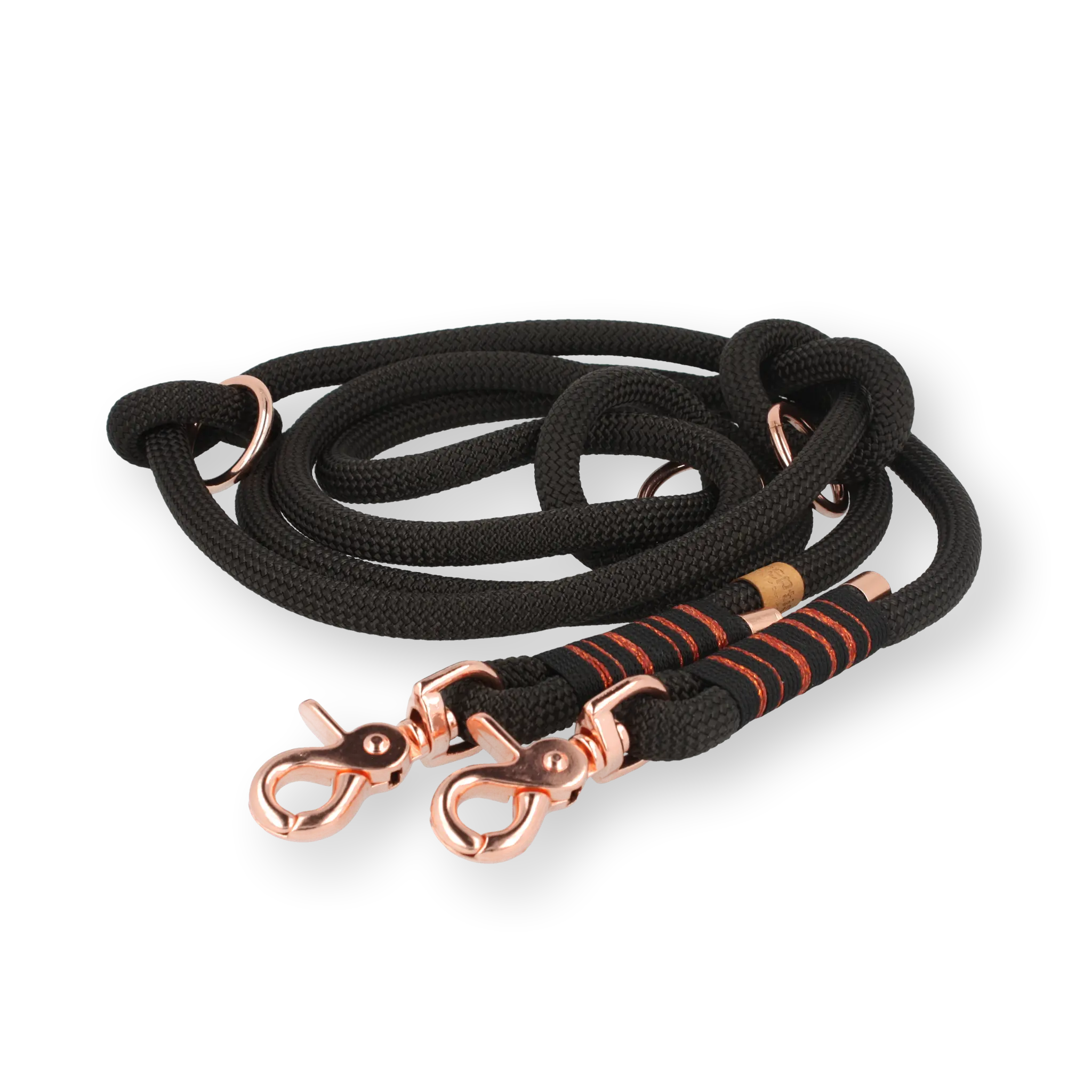 Set | Tauhalsband und Leine 'Noir & Rosé' Exceptional - Manufaktur mit Herz