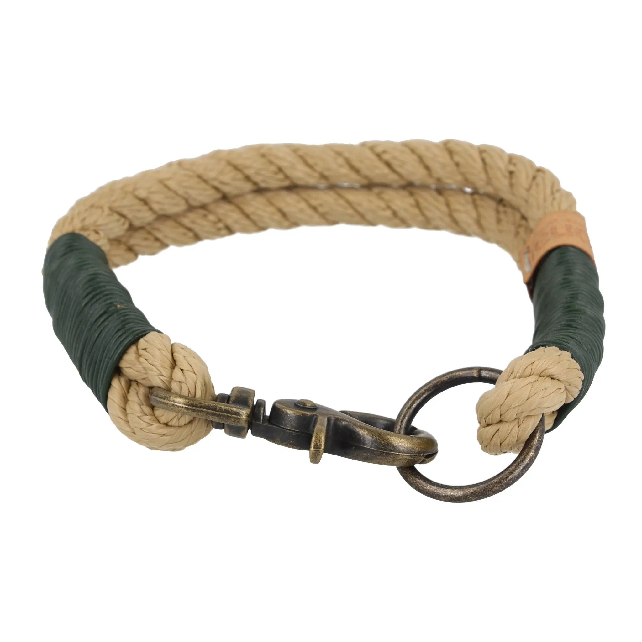 Tauhalsband 36|37|41 cm 'Natur green Curl' Exceptional - Manufaktur mit Herz
