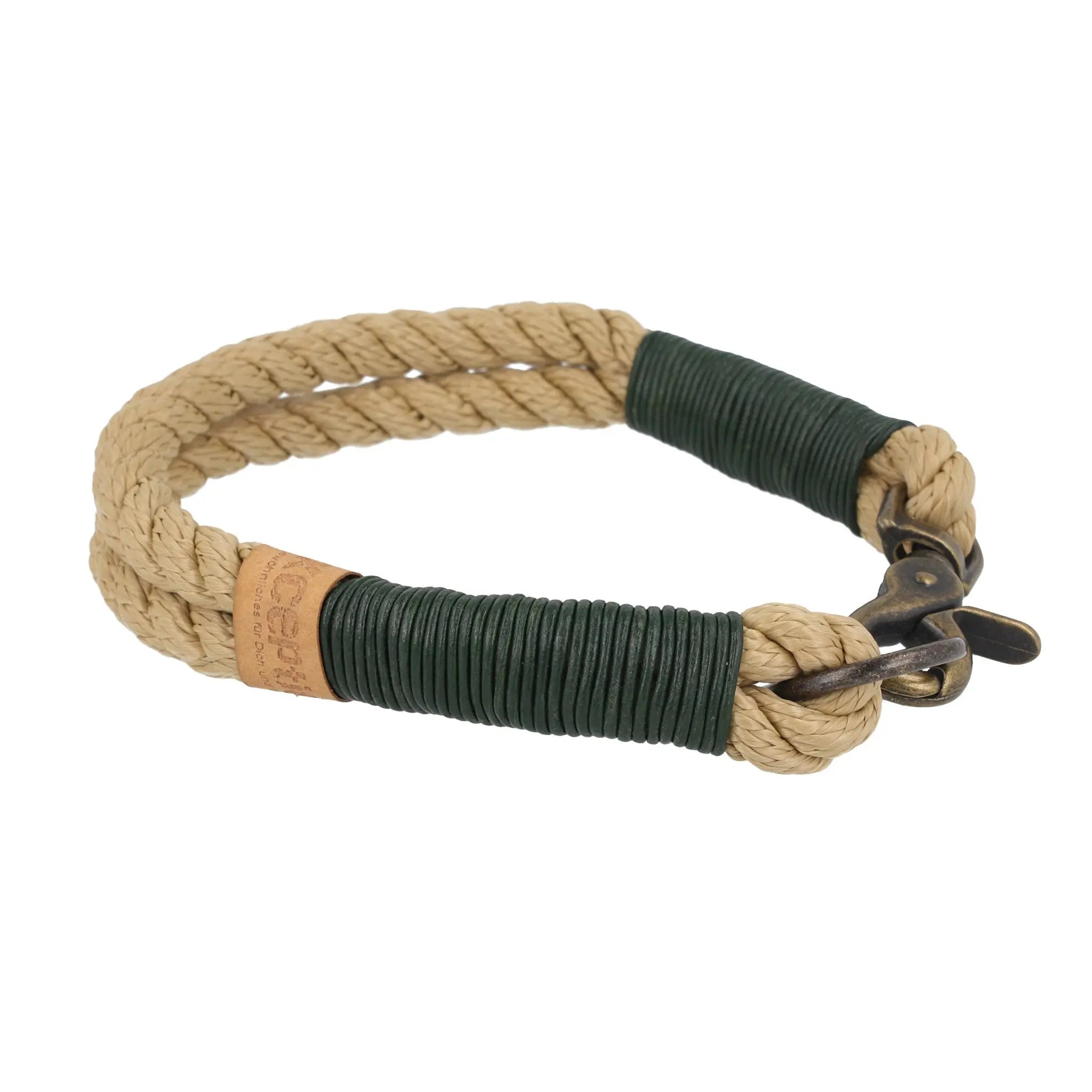 Tauhalsband 36|37|41 cm 'Natur green Curl' Exceptional - Manufaktur mit Herz