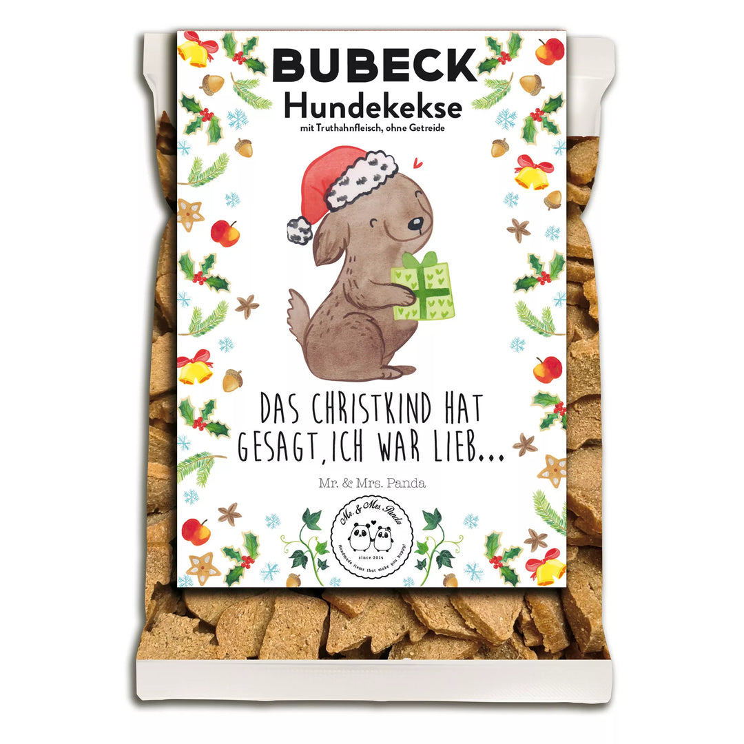 Mr. & Mrs. Panda Weihnachtskekse für Hunde 210 g von Bubeck – Motiv Christkind