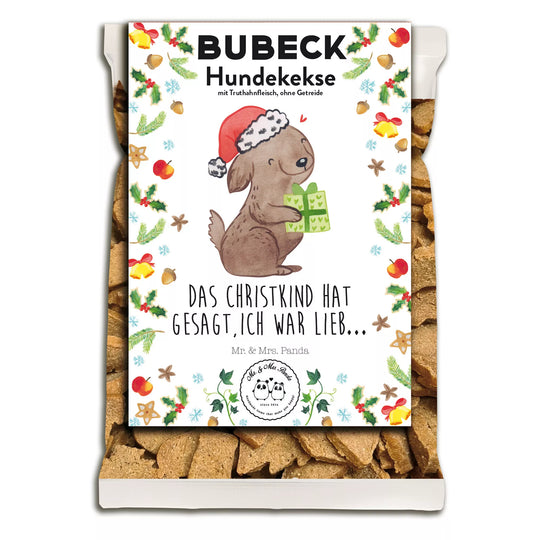 Mr. & Mrs. Panda Weihnachtskekse für Hunde 210 g von Bubeck – Motiv Christkind
