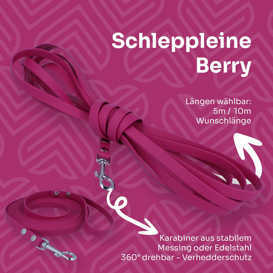 Wasserfeste Schleppleine aus BioThane® Exceptional - Manufaktur mit Herz