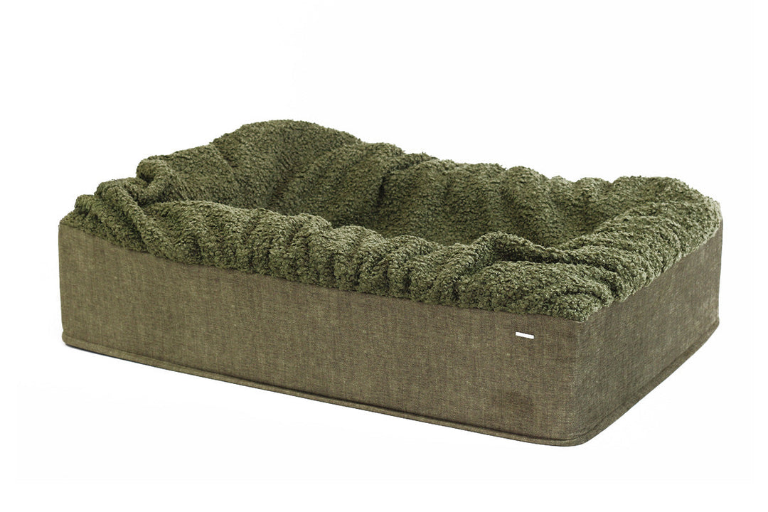 Hundebett Buddelbox® in Grün – Produktansicht, Exceptional