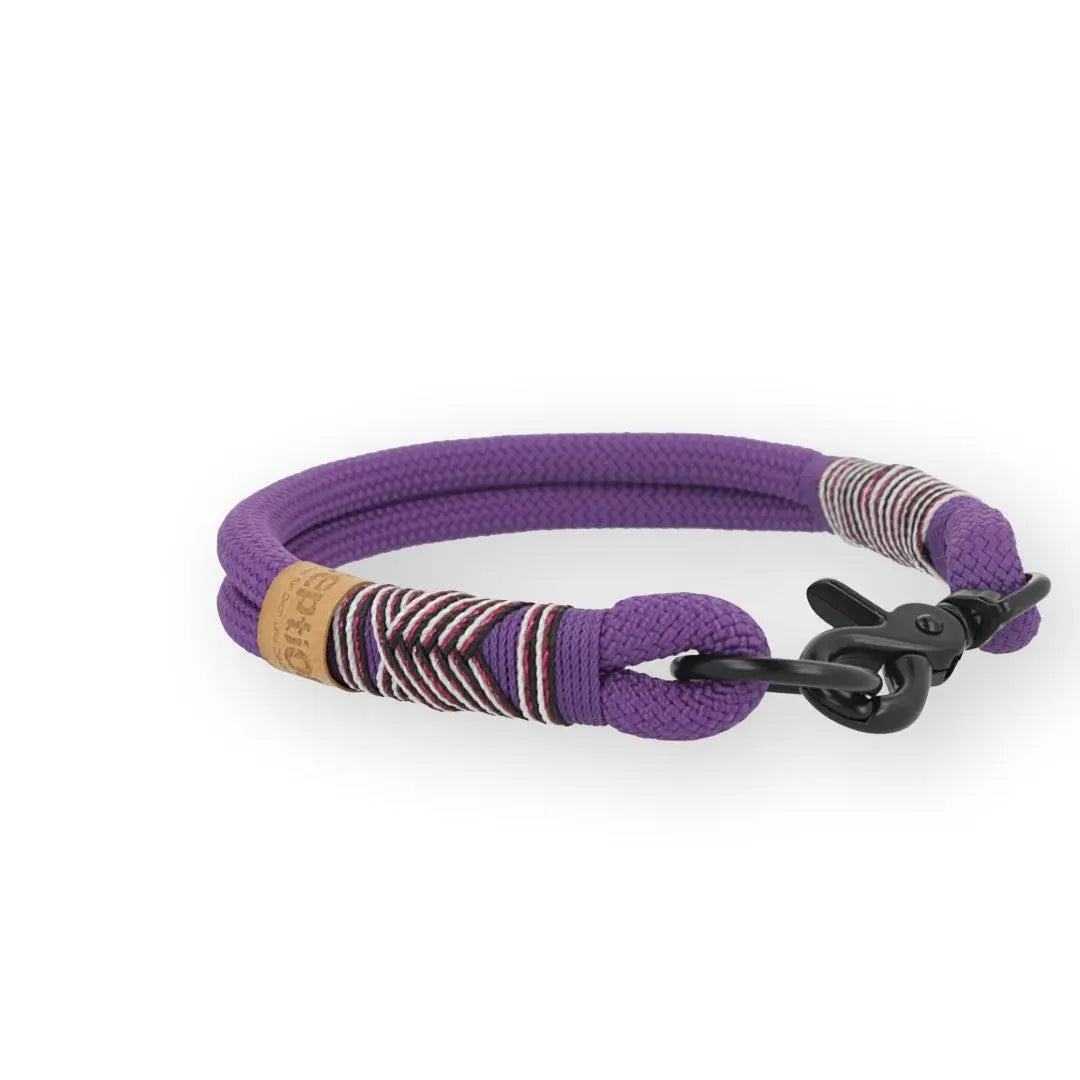 Set | Tauhalsband und Leine 'Purple Grape' Exceptional - Manufaktur mit Herz