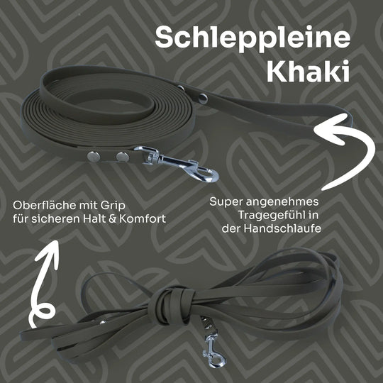 Wasserfeste Schleppleine aus BioThane® Exceptional - Manufaktur mit Herz