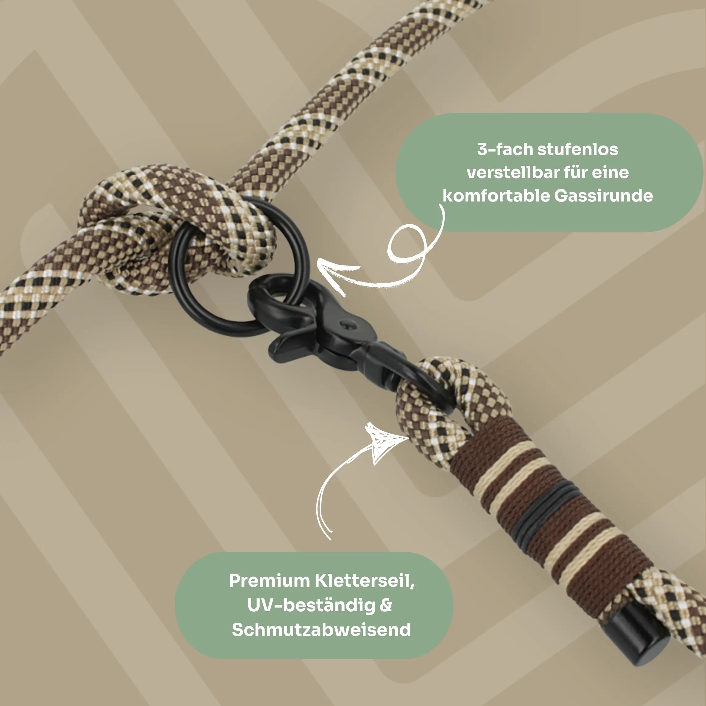 Set | Tauhalsband und Leine 'Walnut Noir' Exceptional - Manufaktur mit Herz