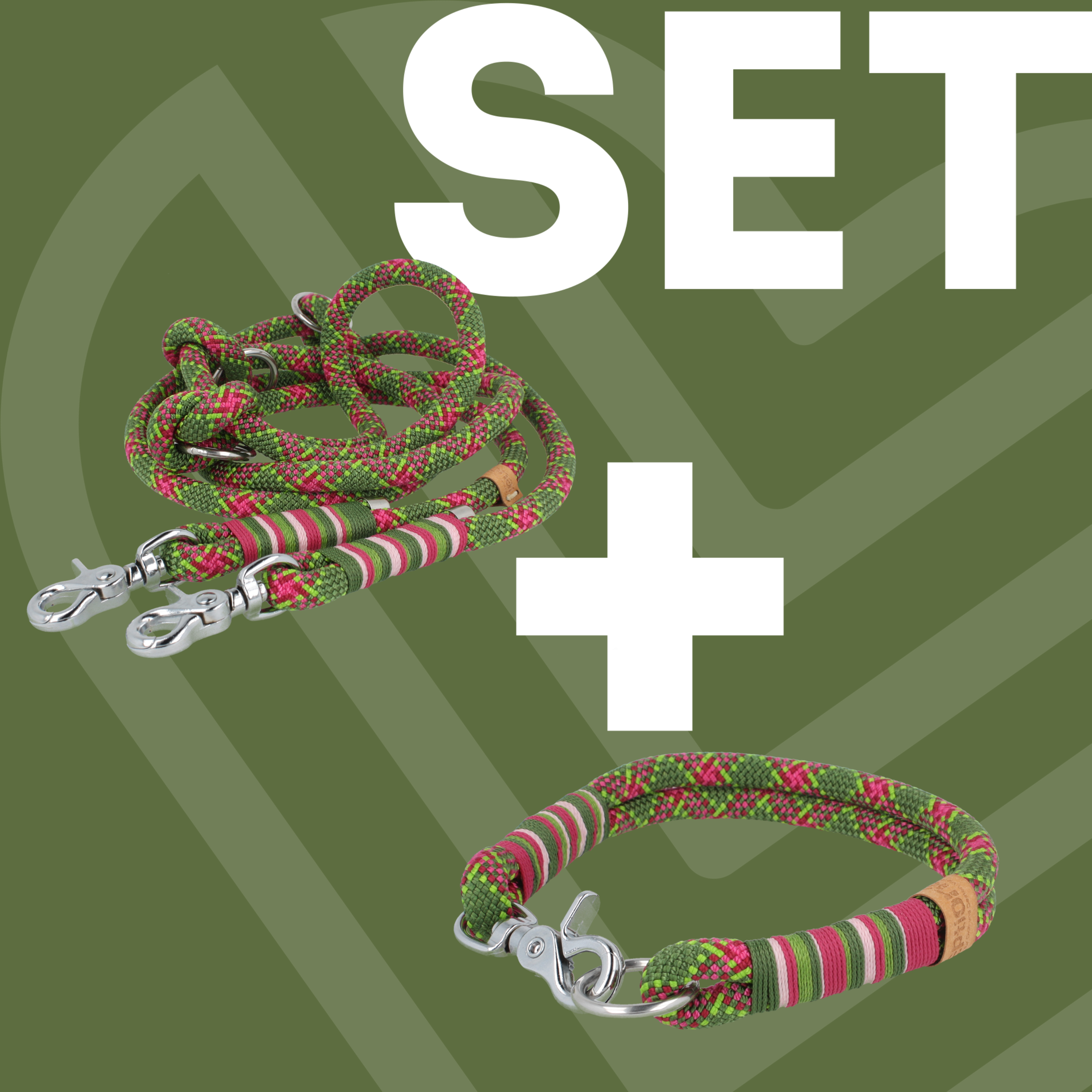 Set | Tauhalsband und Leine 'Wild Bloom'