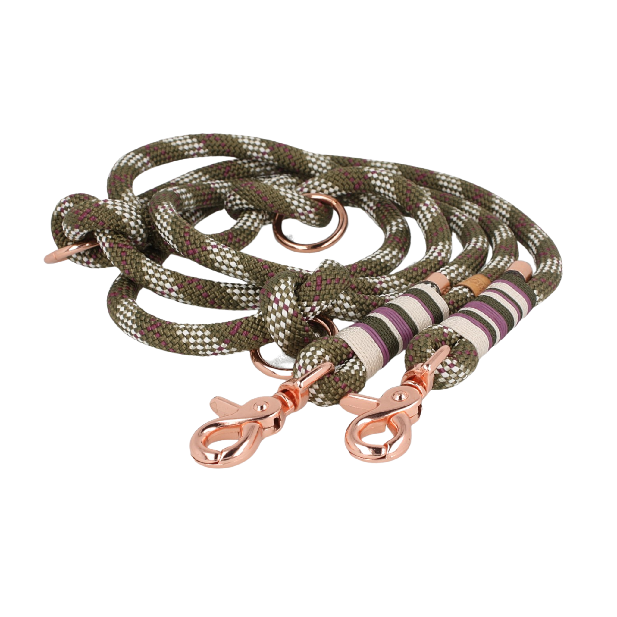 Set | Tauhalsband und Leine 'Forest Rose'