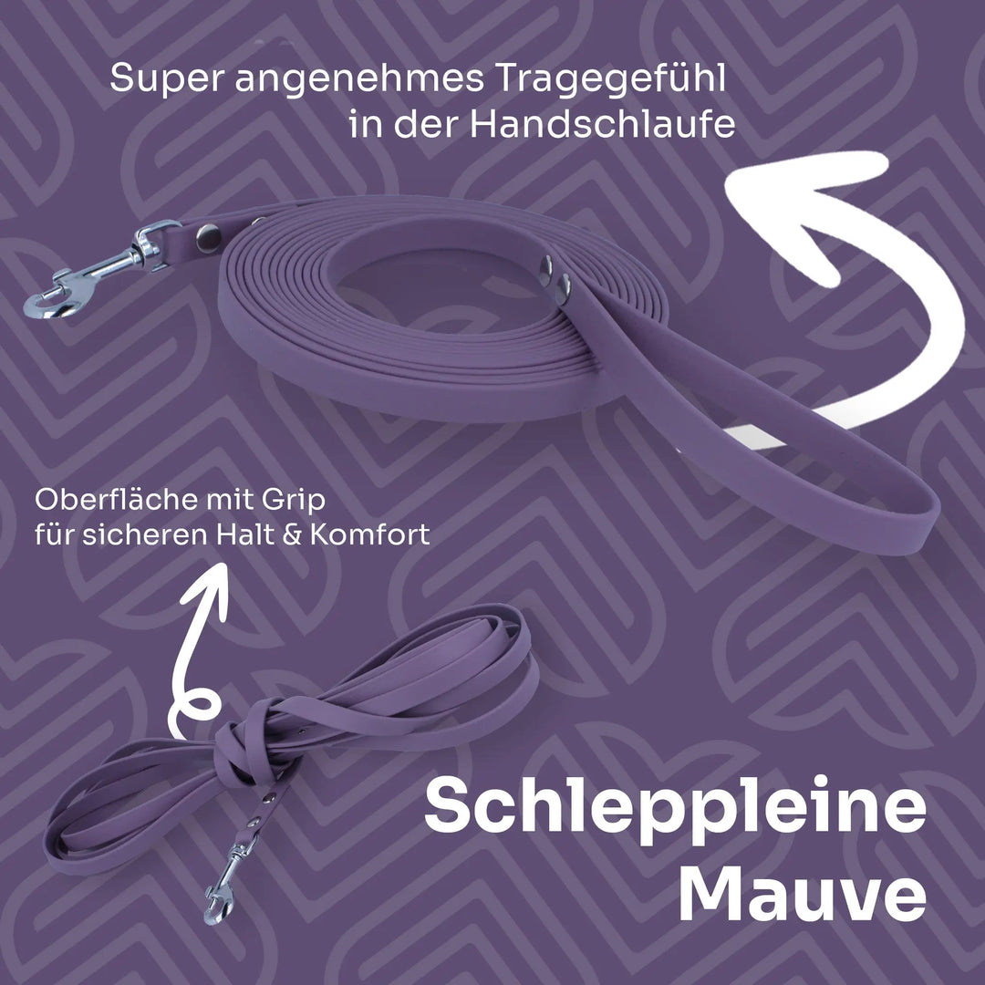 Wasserfeste Schleppleine aus BioThane® Exceptional - Manufaktur mit Herz